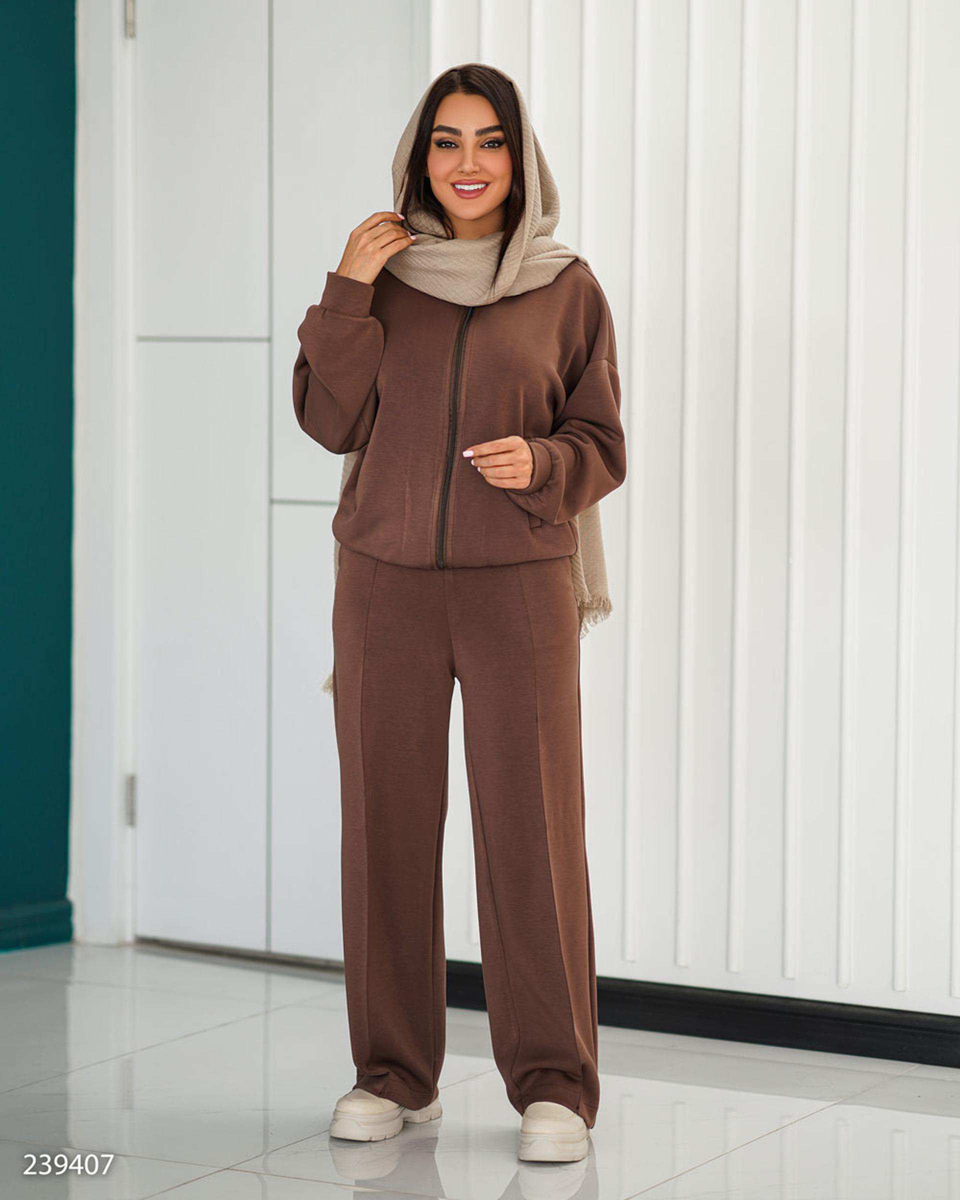 ست سویشرت و شلوار زنانه اویشو شکلاتی آماهی Amahi مدل روهان کد AA2394