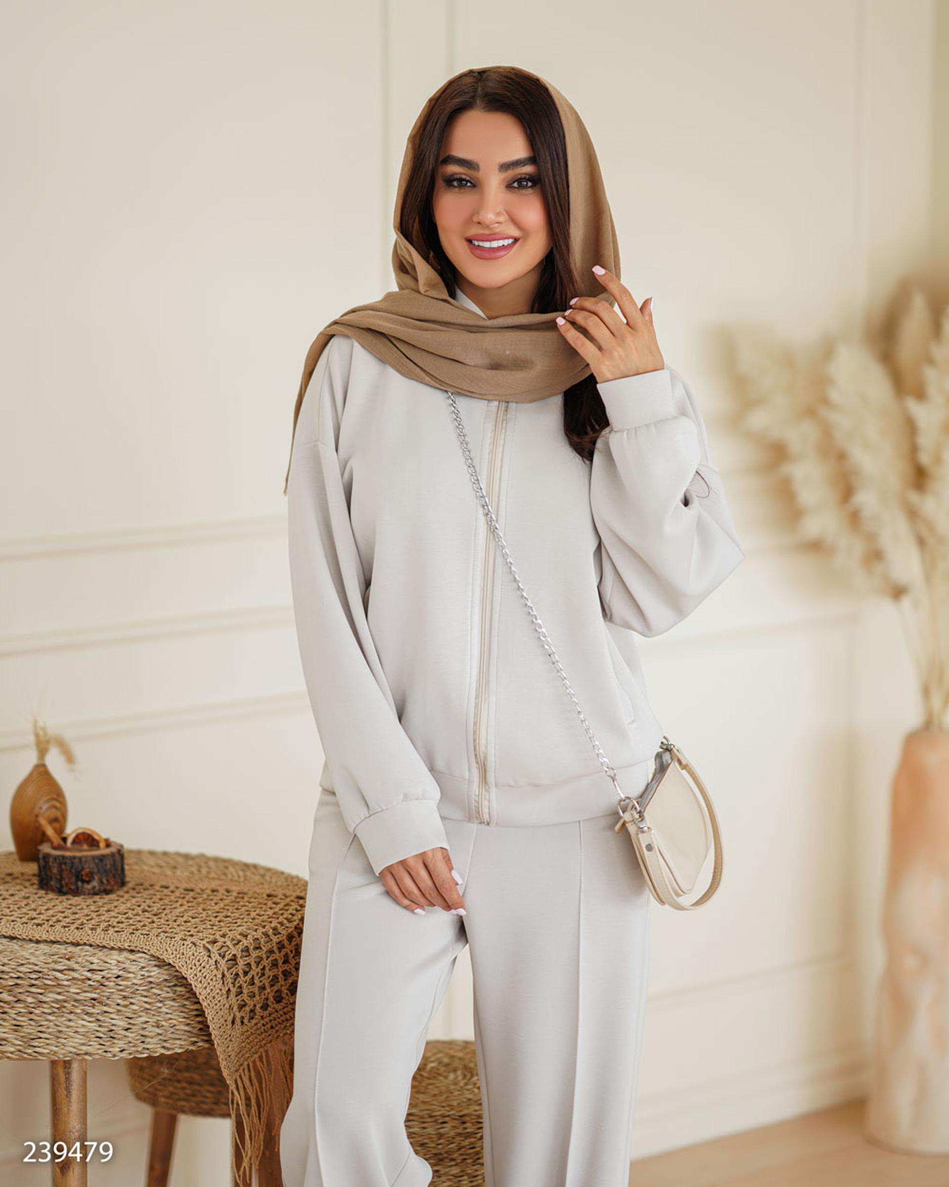 ست سویشرت و شلوار زنانه اویشو استخوانی آماهی Amahi مدل روهان کد AA2394