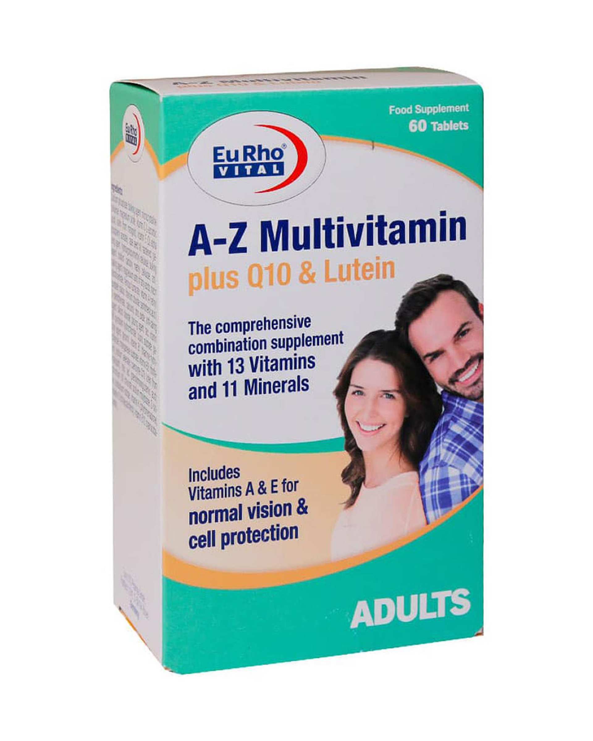 قرص ای تو زد مولتی ویتامین پلاس کیوتن و لوتئین بسته 60 عددی