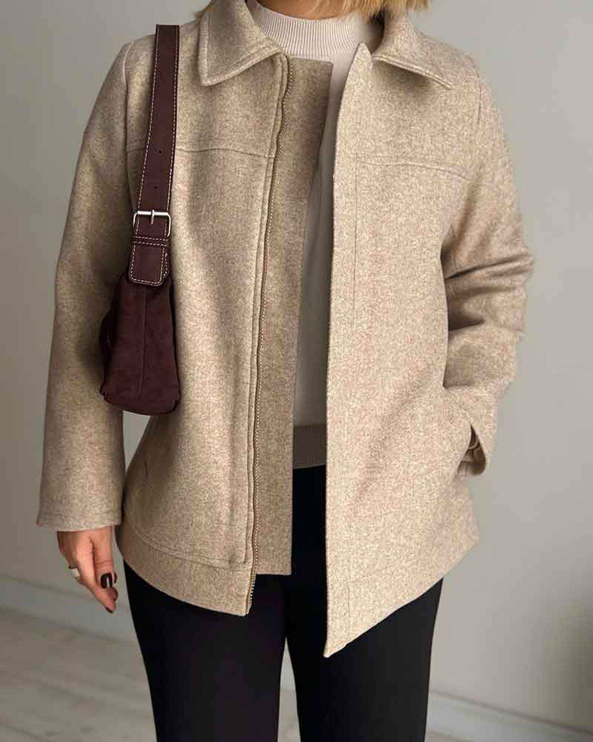 جکت زنانه کرم نگار ندایی Negar Nedaei مدل Blanco