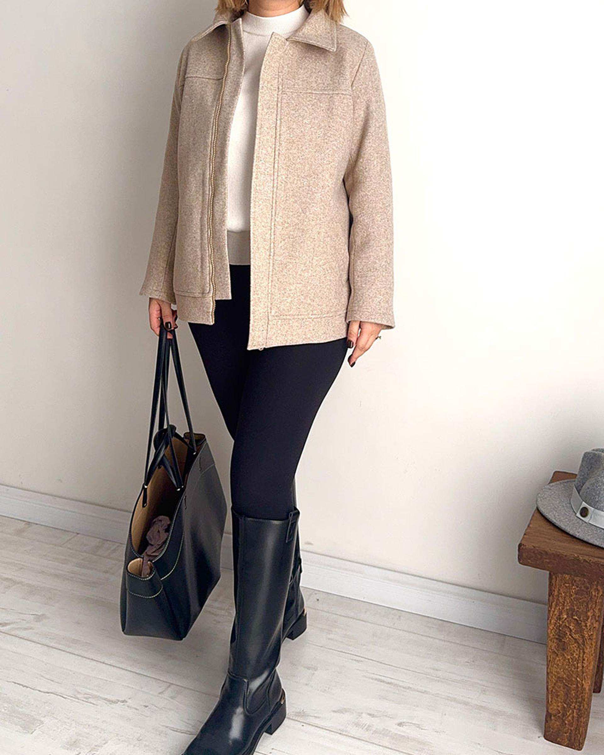 جکت زنانه کرم نگار ندایی Negar Nedaei مدل Blanco