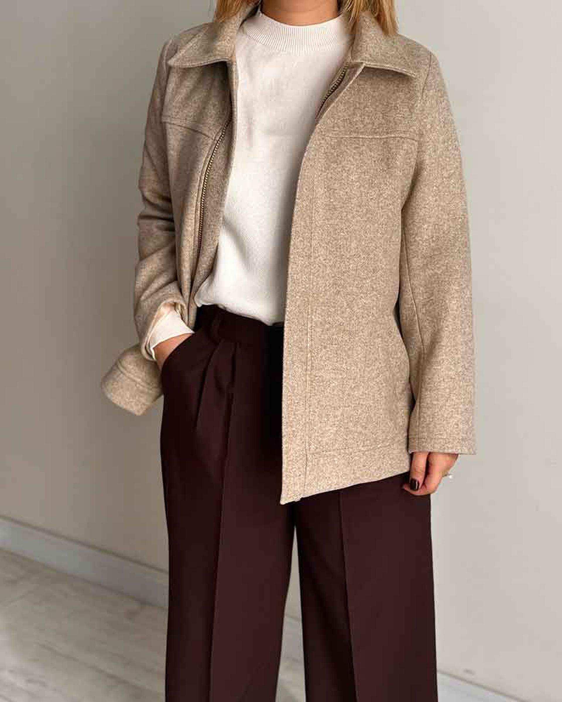 جکت زنانه کرم نگار ندایی Negar Nedaei مدل Blanco