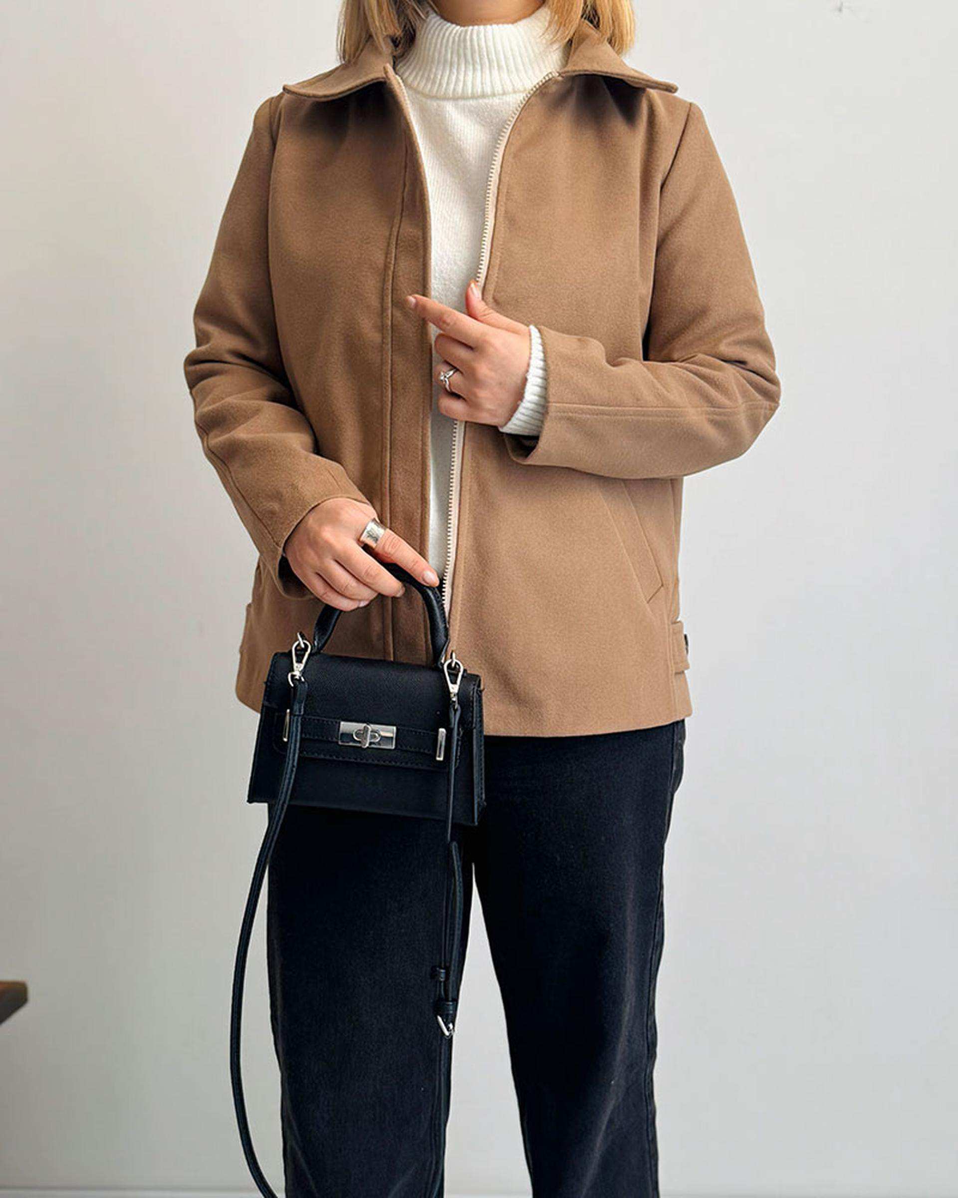 جکت زنانه نسکافه ای نگار ندایی Negar Nedaei مدل Nescafe