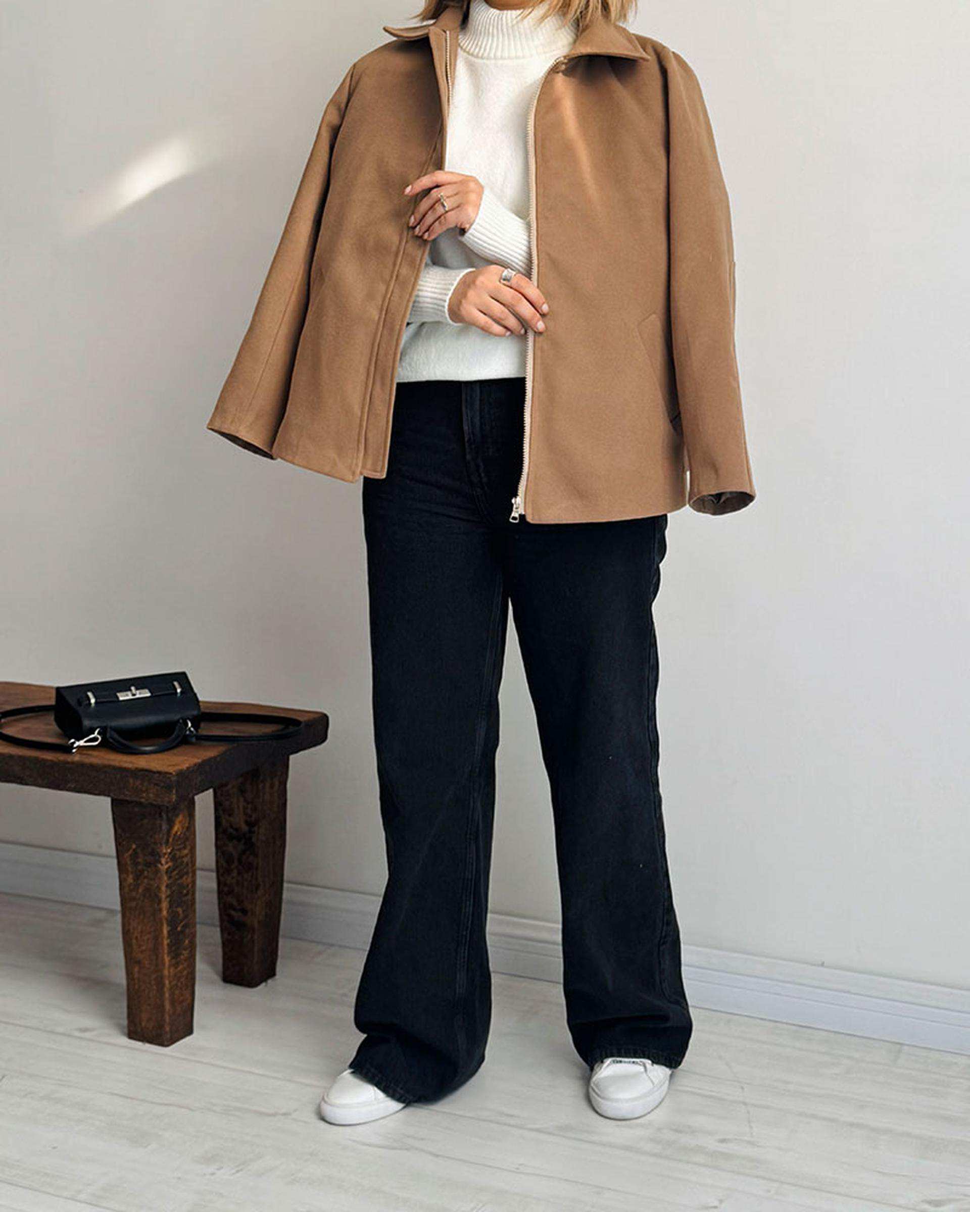 جکت زنانه نسکافه ای نگار ندایی Negar Nedaei مدل Nescafe