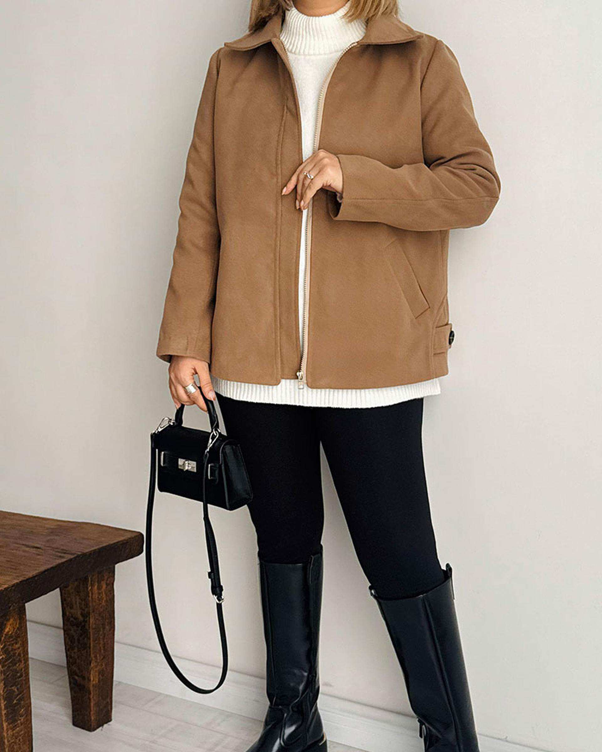 جکت زنانه نسکافه ای نگار ندایی Negar Nedaei مدل Nescafe