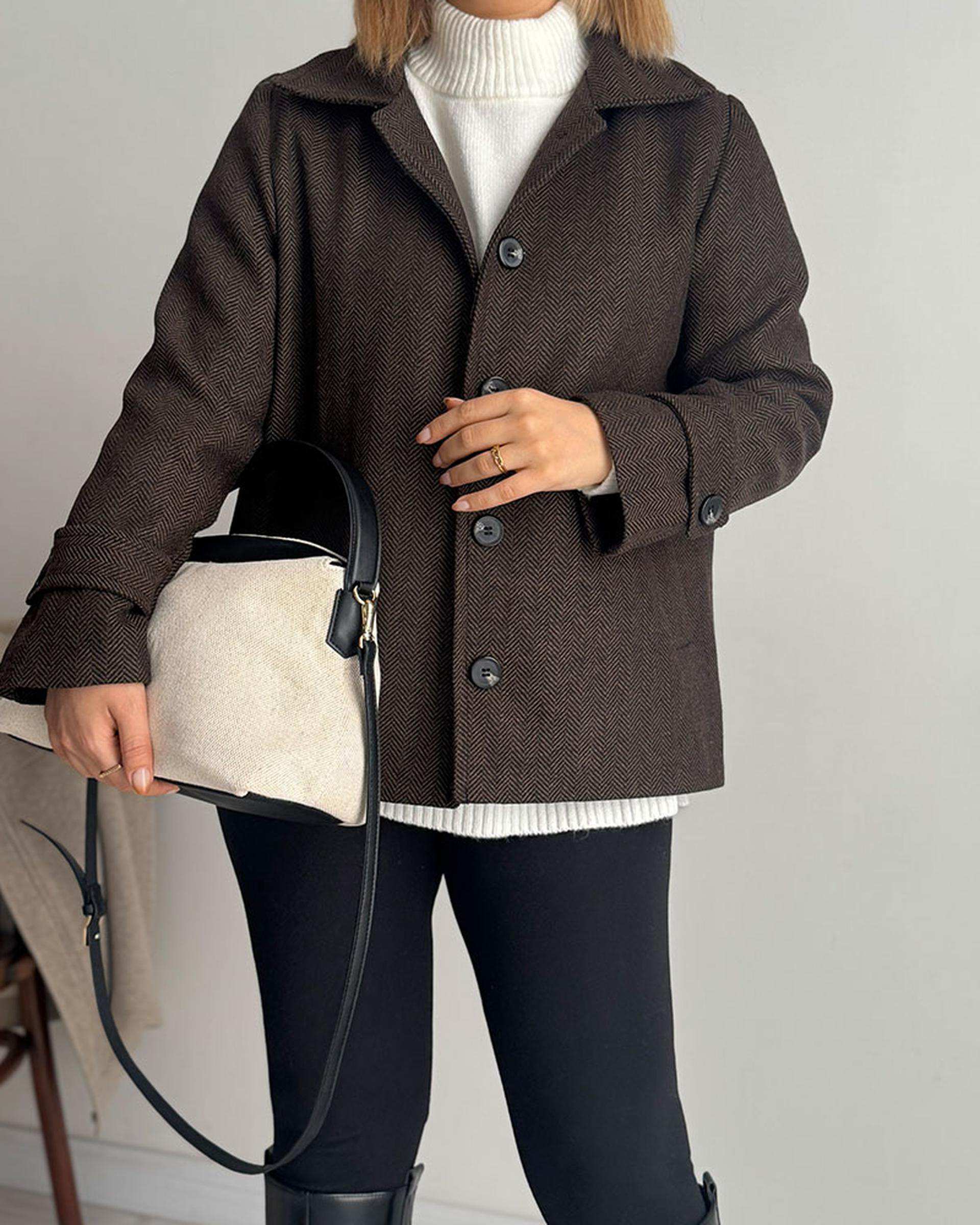 جکت زنانه قهوه ای نگار ندایی Negar Nedaei مدل winter