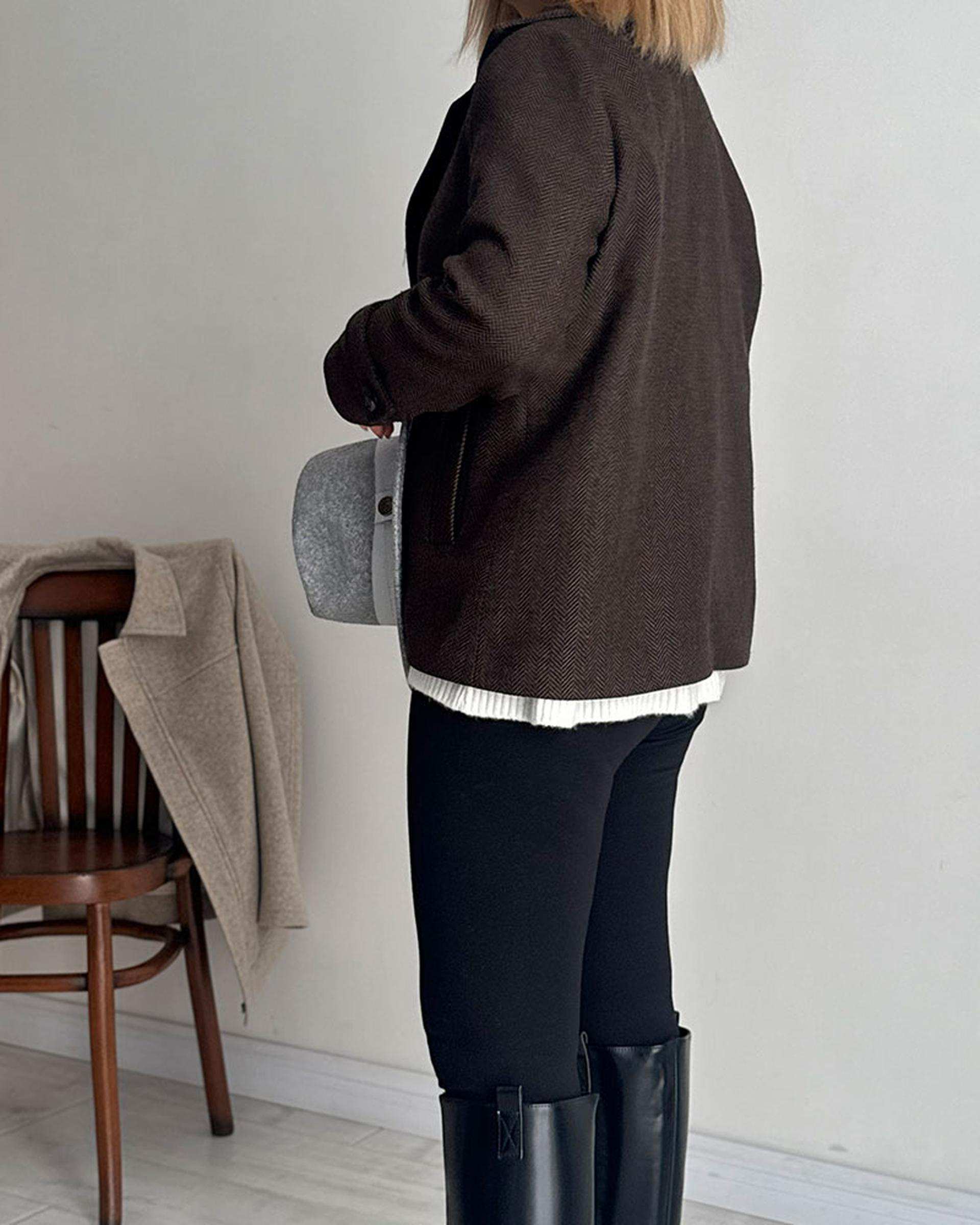 جکت زنانه قهوه ای نگار ندایی Negar Nedaei مدل winter