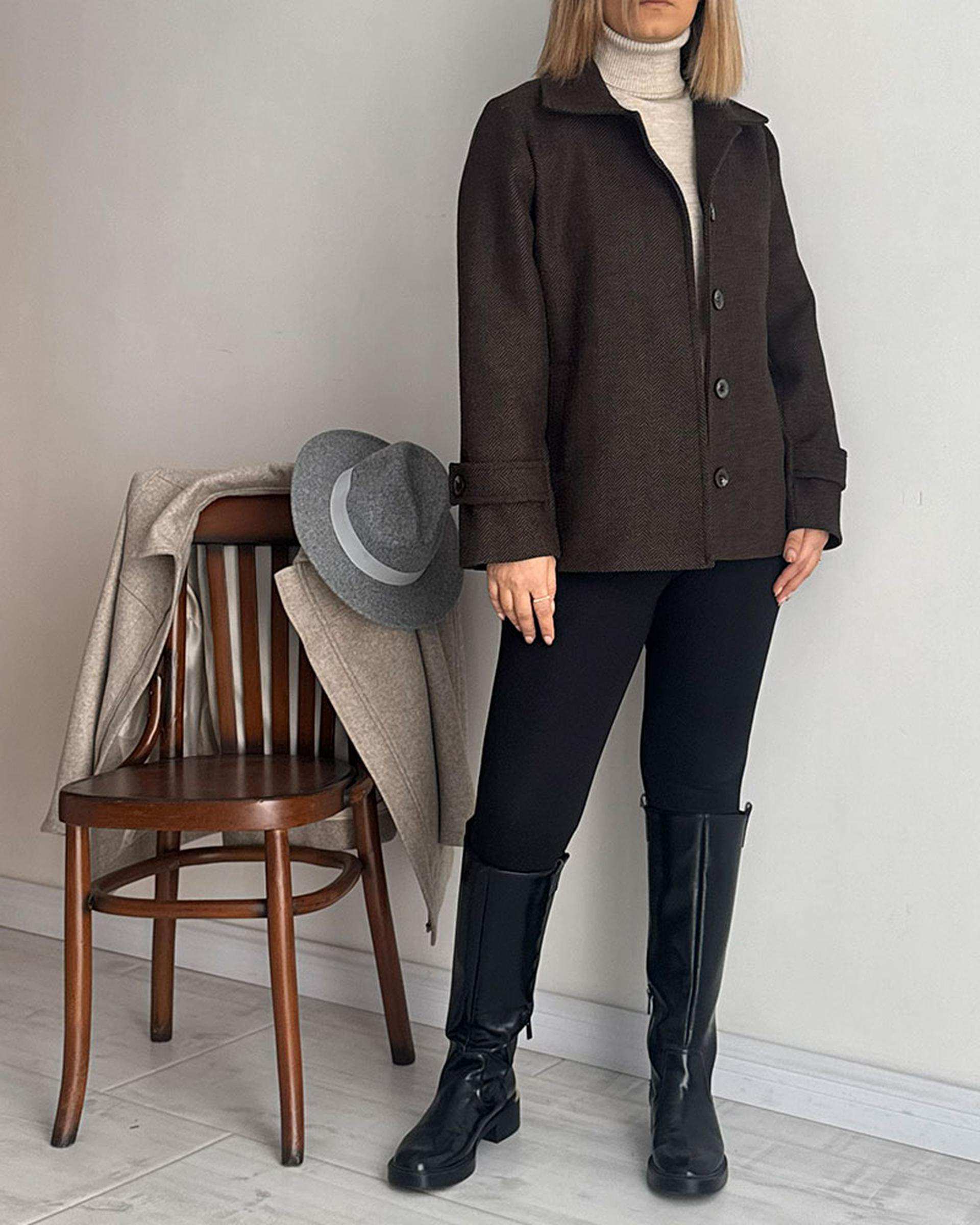 جکت زنانه قهوه ای نگار ندایی Negar Nedaei مدل winter