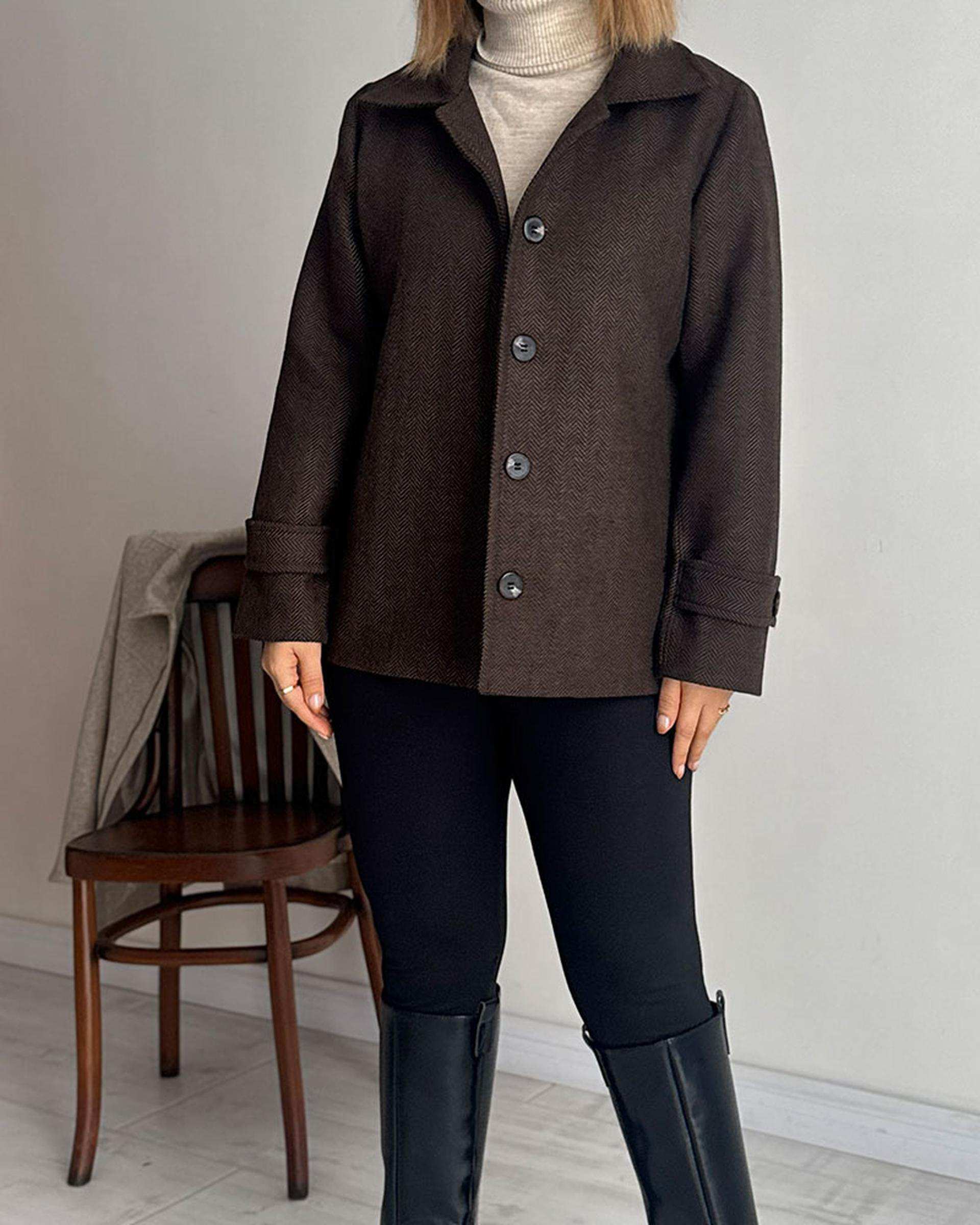 جکت زنانه قهوه ای نگار ندایی Negar Nedaei مدل winter