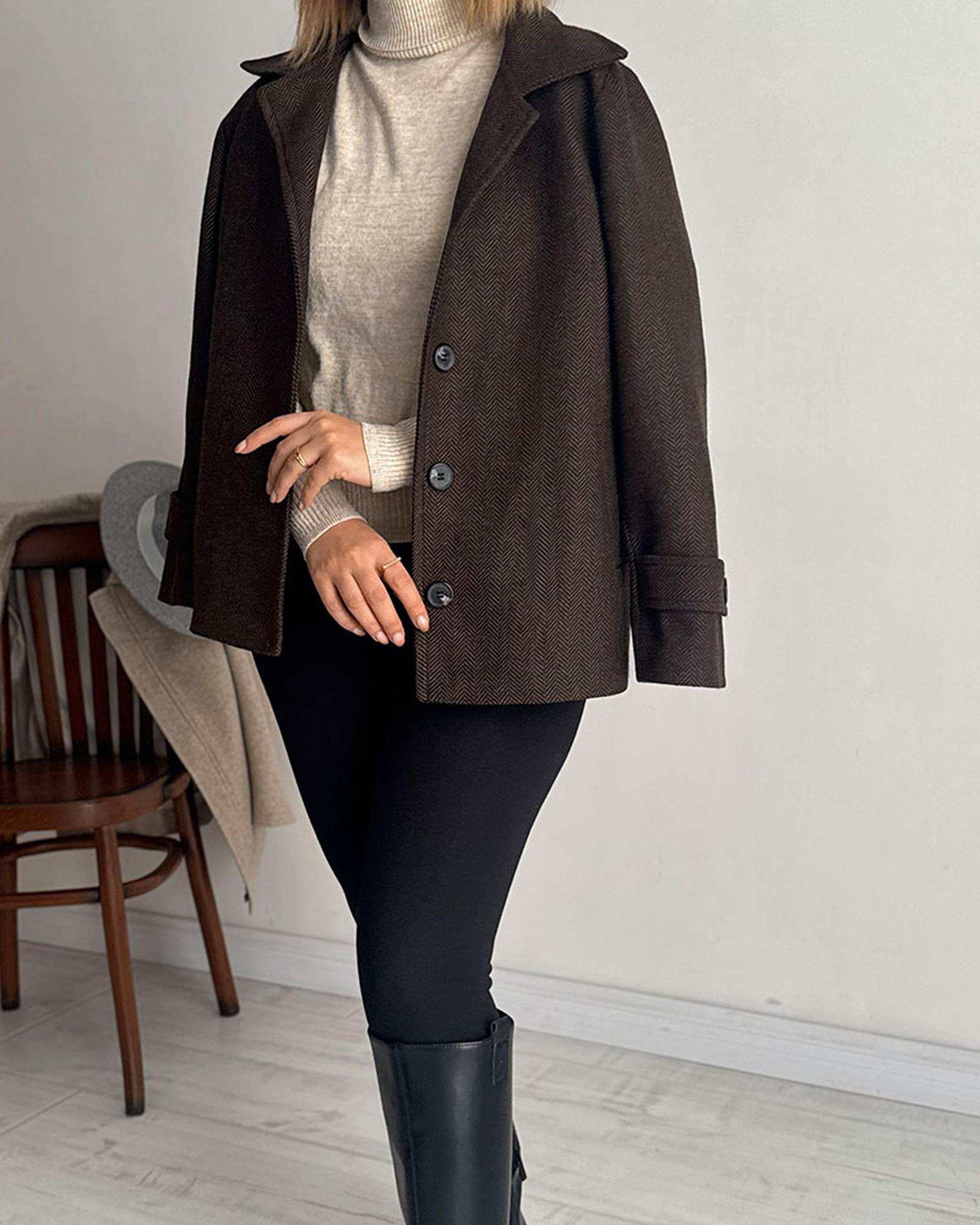 جکت زنانه قهوه ای نگار ندایی Negar Nedaei مدل winter