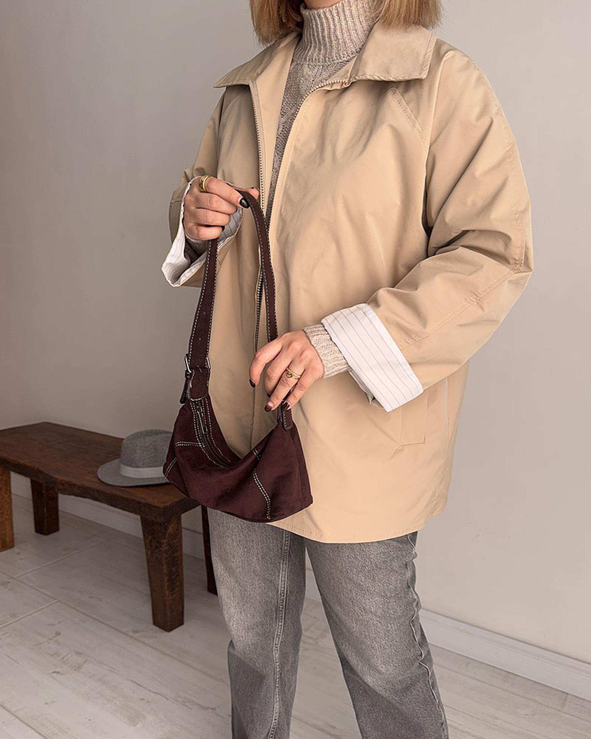 ترنچ کت زنانه قد 70 کرم نگار ندایی Negar Nedaei مدل fly