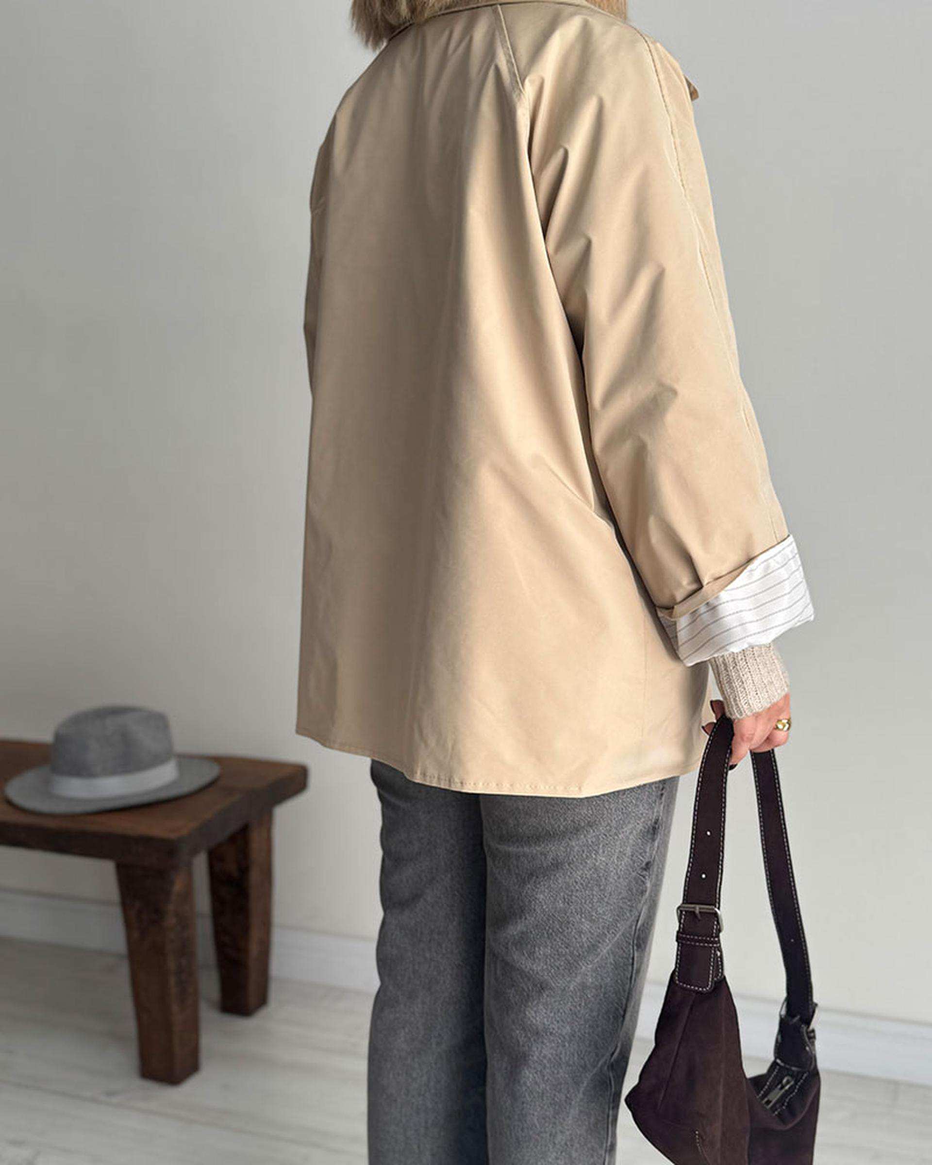 ترنچ کت زنانه قد 70 کرم نگار ندایی Negar Nedaei مدل fly