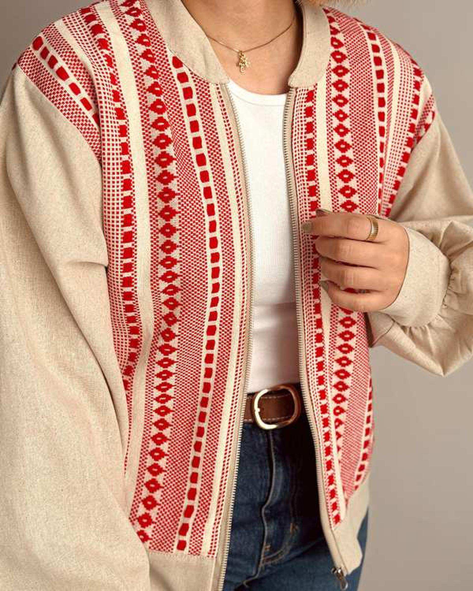 جکت زنانه کرم آماهی Amahi مدل Cherry کد AA511