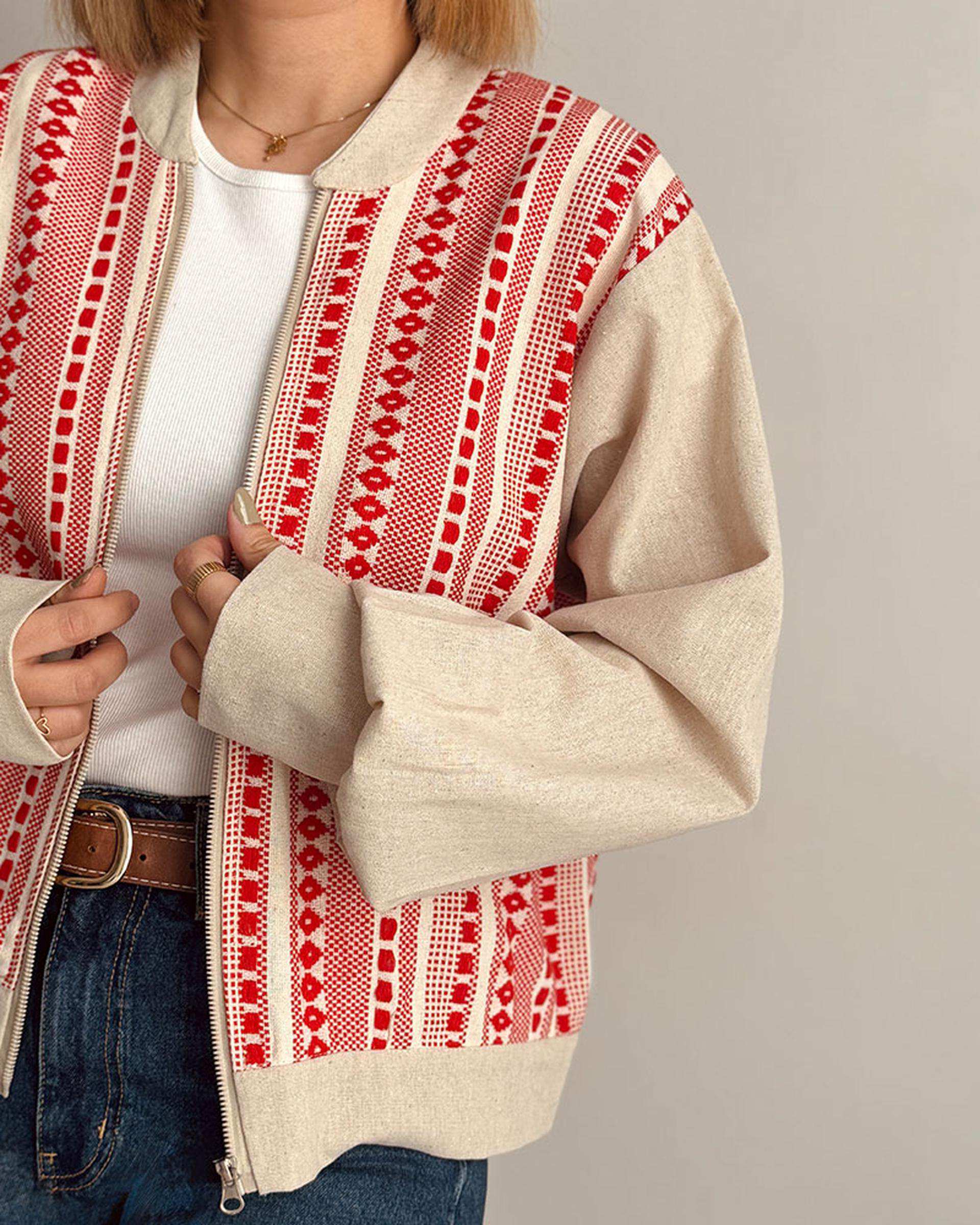 جکت زنانه کرم آماهی Amahi مدل Cherry کد AA511