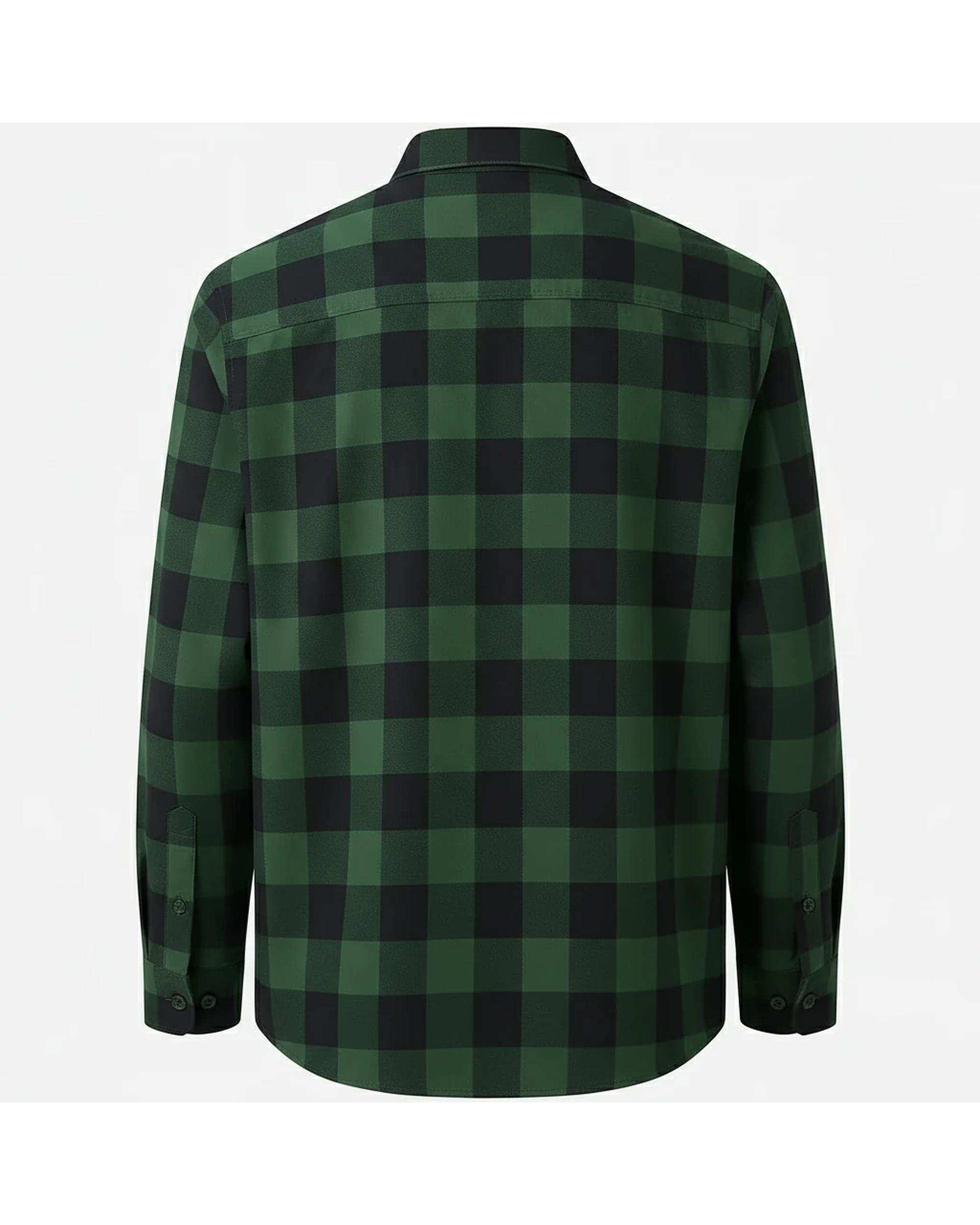 پیراهن مردانه سبز چهارخانه آماهی Amahi کد 600101