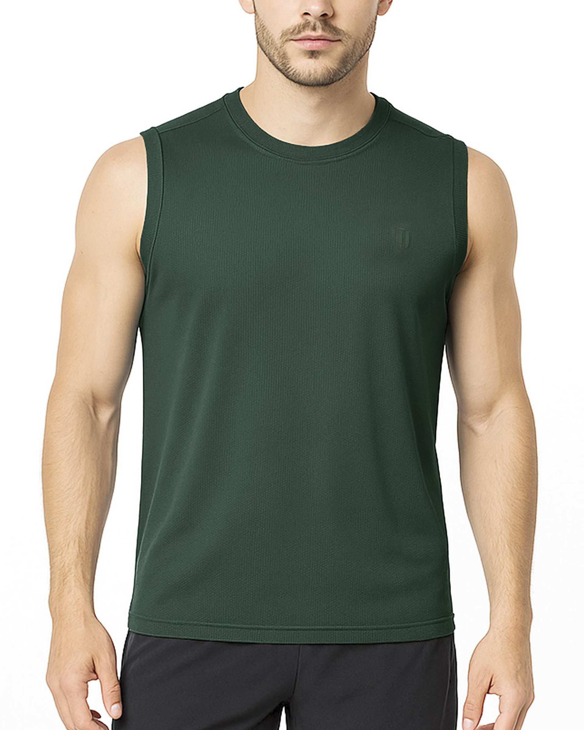 تاپ ورزشی مردانه سبز تیره یونی پرو Unipro کد 912264301