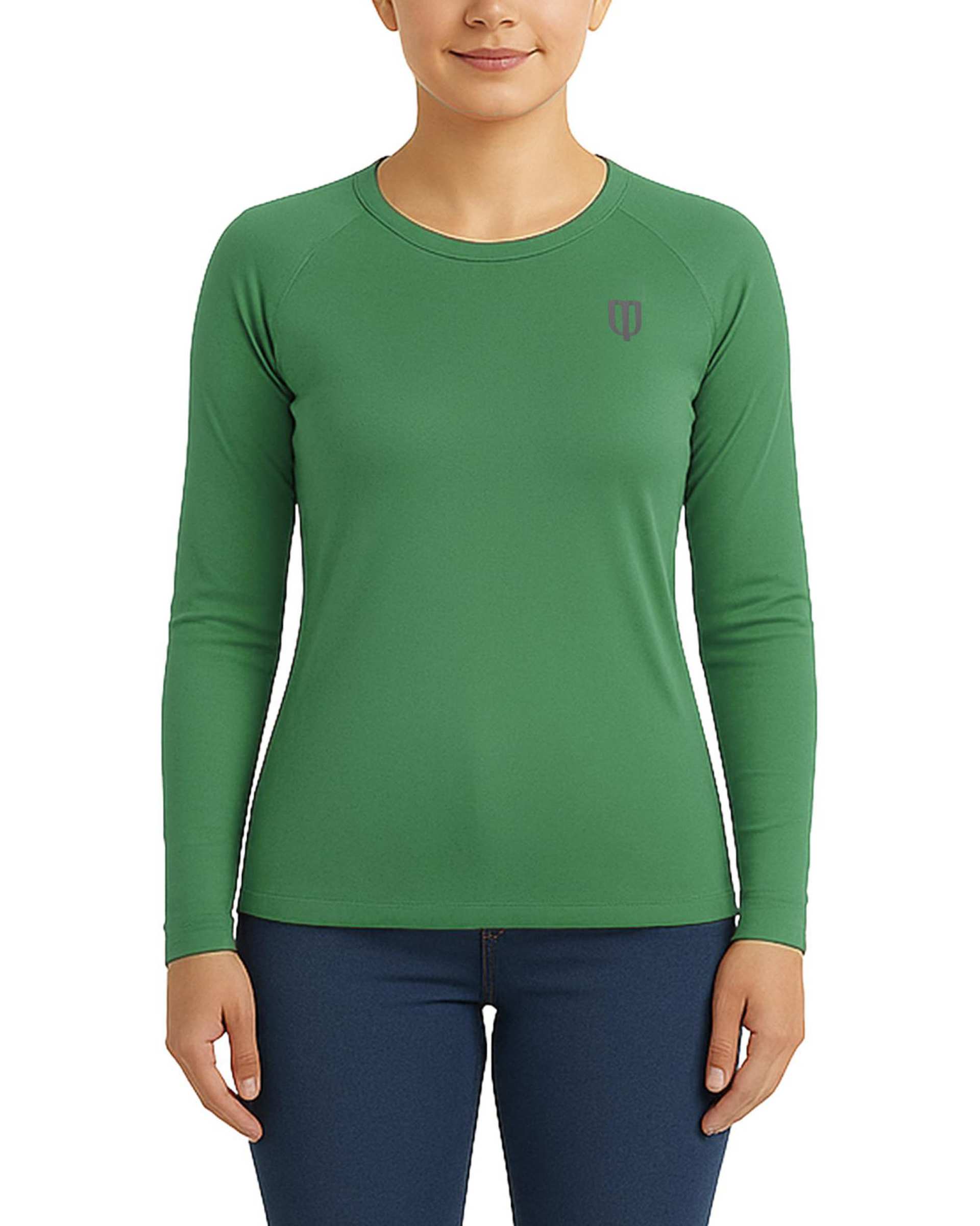 تیشرت ورزشی زنانه آستین بلند سبز چمنی یونی پرو Unipro کد 812394401