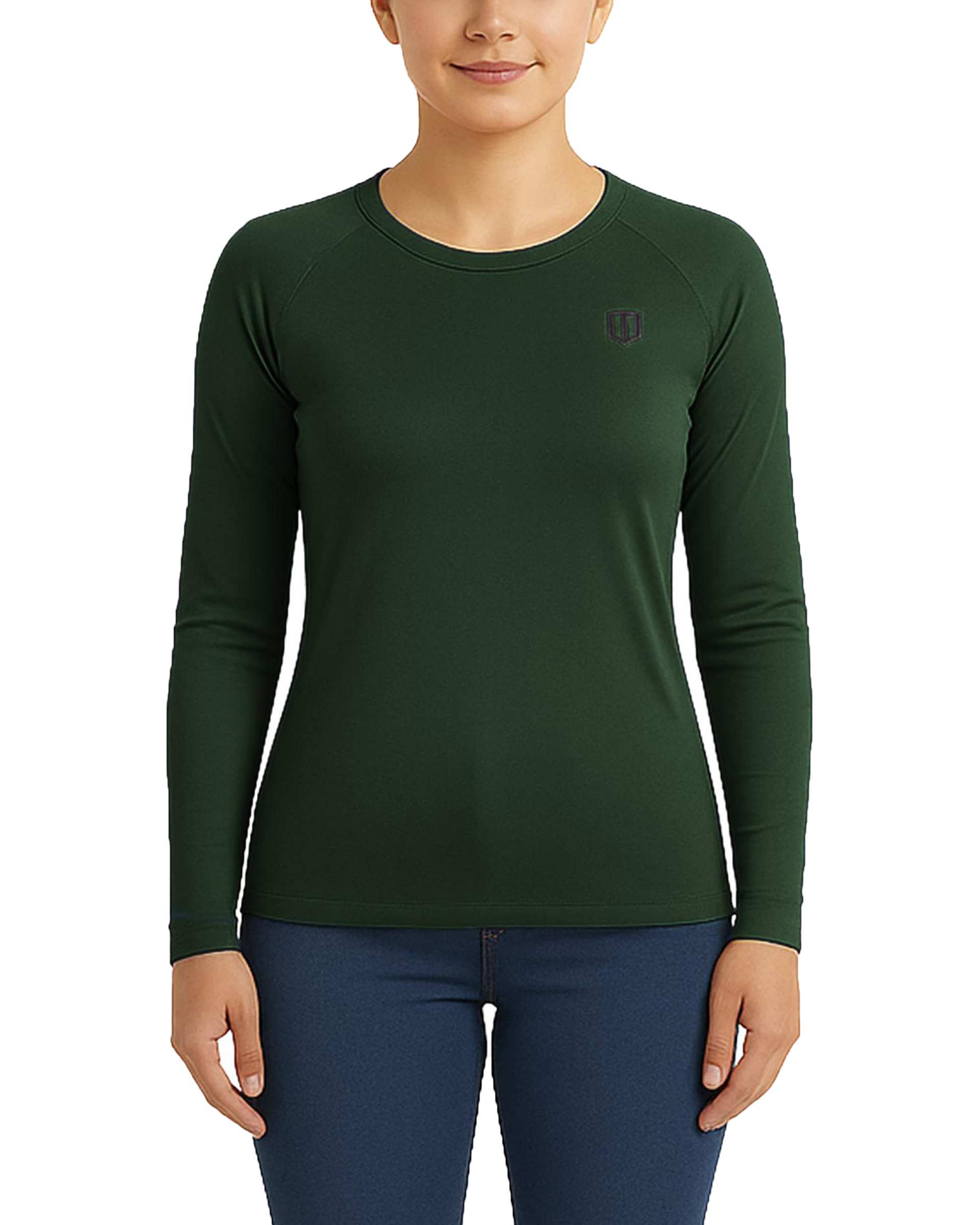 تیشرت ورزشی زنانه آستین بلند سبز تیره یونی پرو Unipro کد 812394401