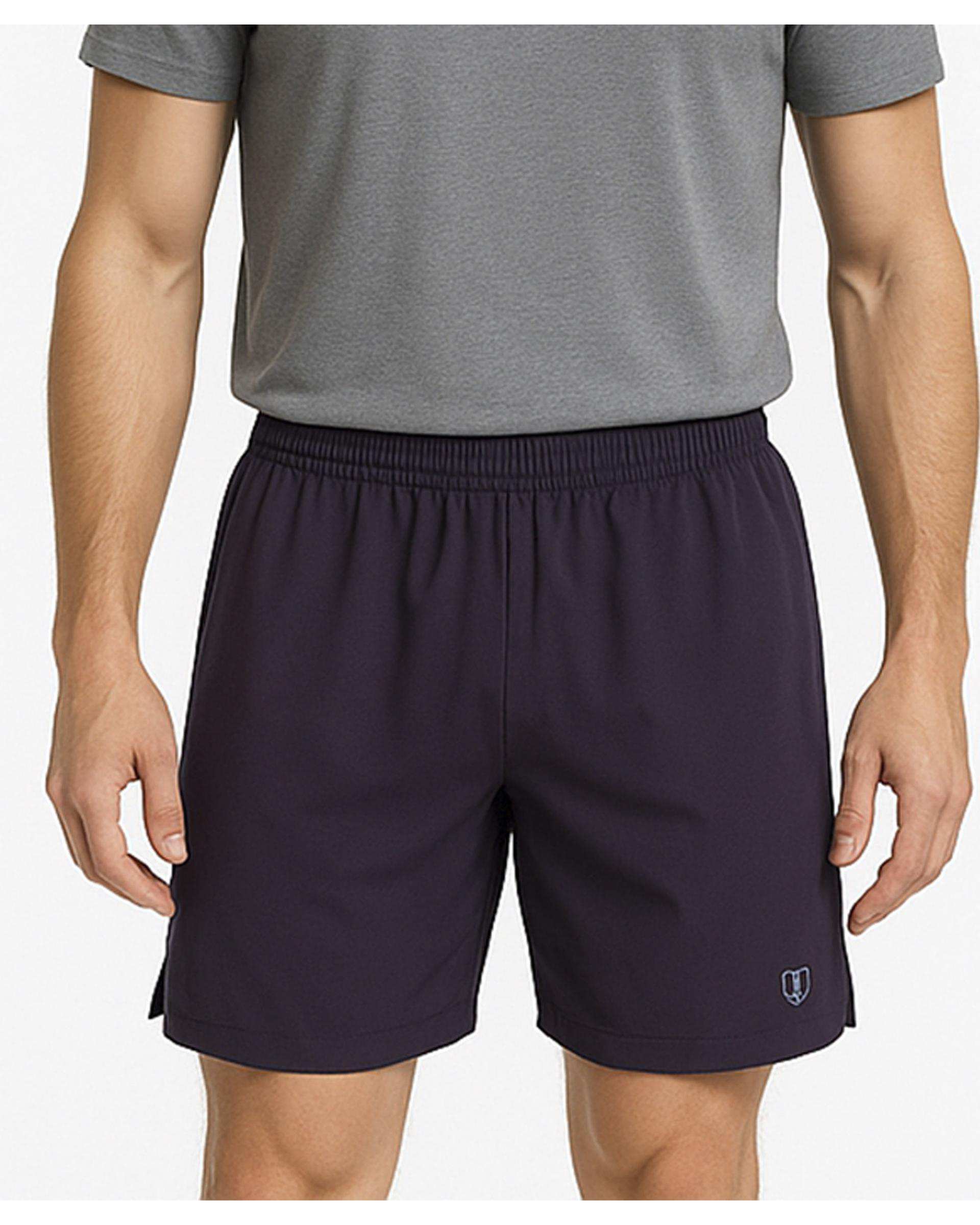 شلوارک ورزشی مردانه بادمجانی یونی پرو Unipro کد 912154306