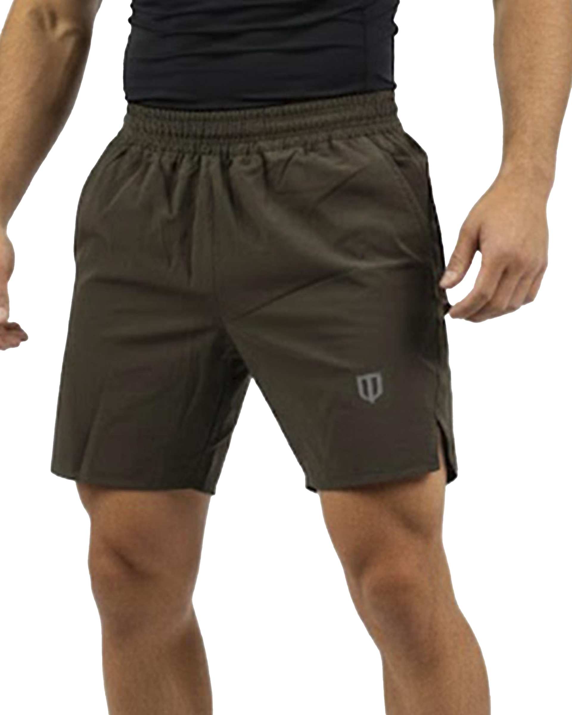 شلوارک ورزشی مردانه سبز زیتونی یونی پرو Unipro کد 912155102