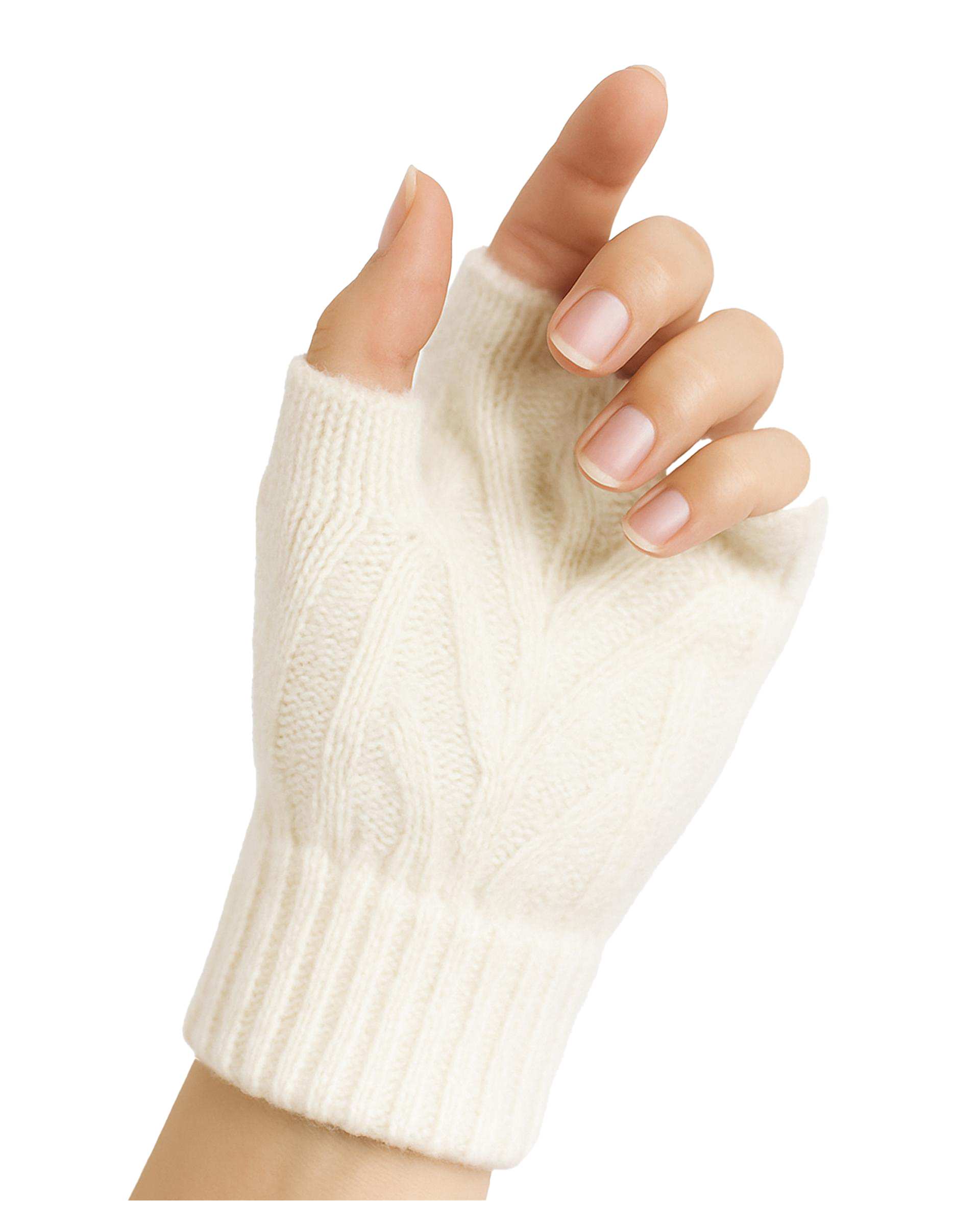 دستکش بافت زنانه سفید تارتن Tartan کد 600017435