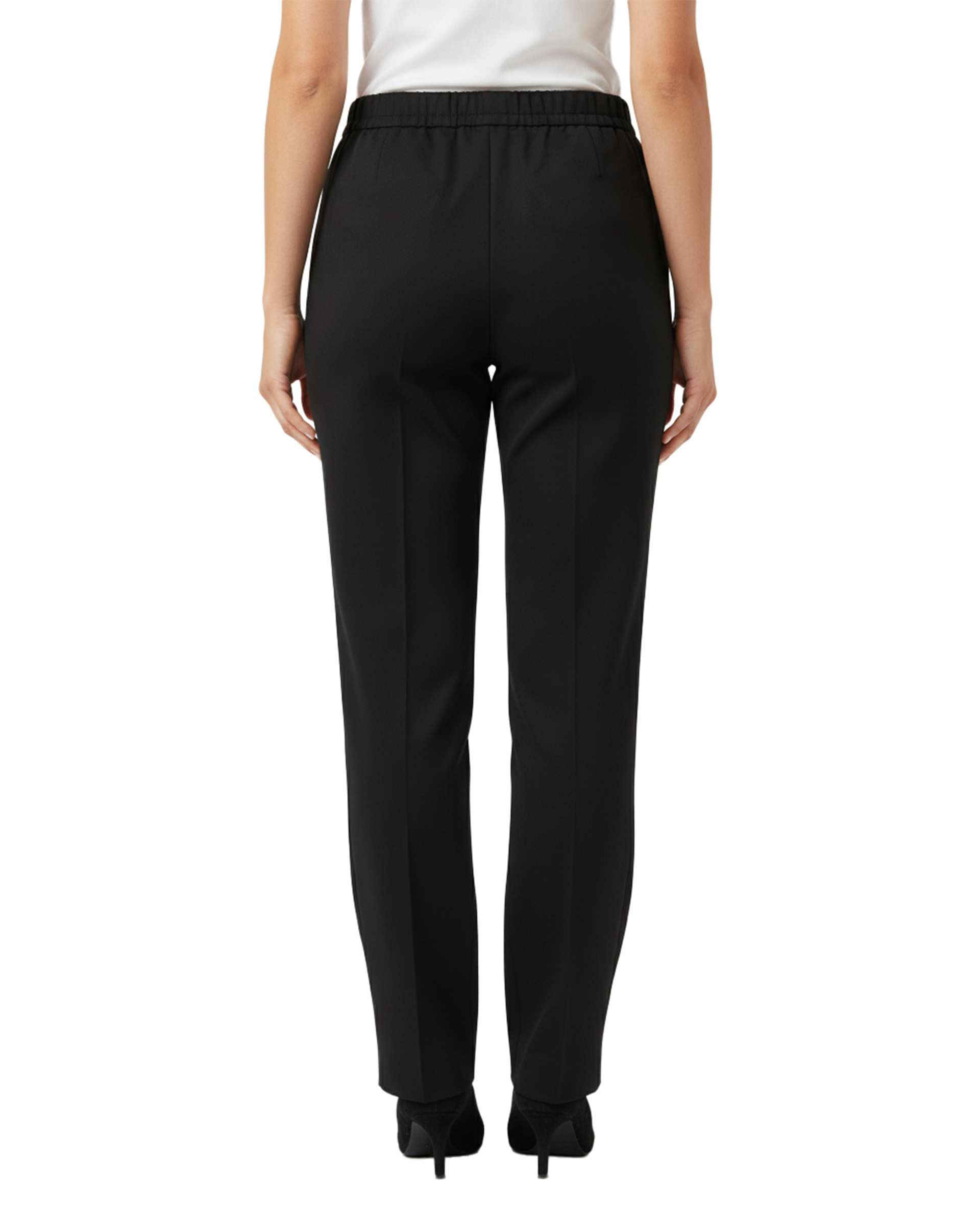 شلوار پارچه ای زنانه راسته مشکی سین صاد Sin Saad مدل narian