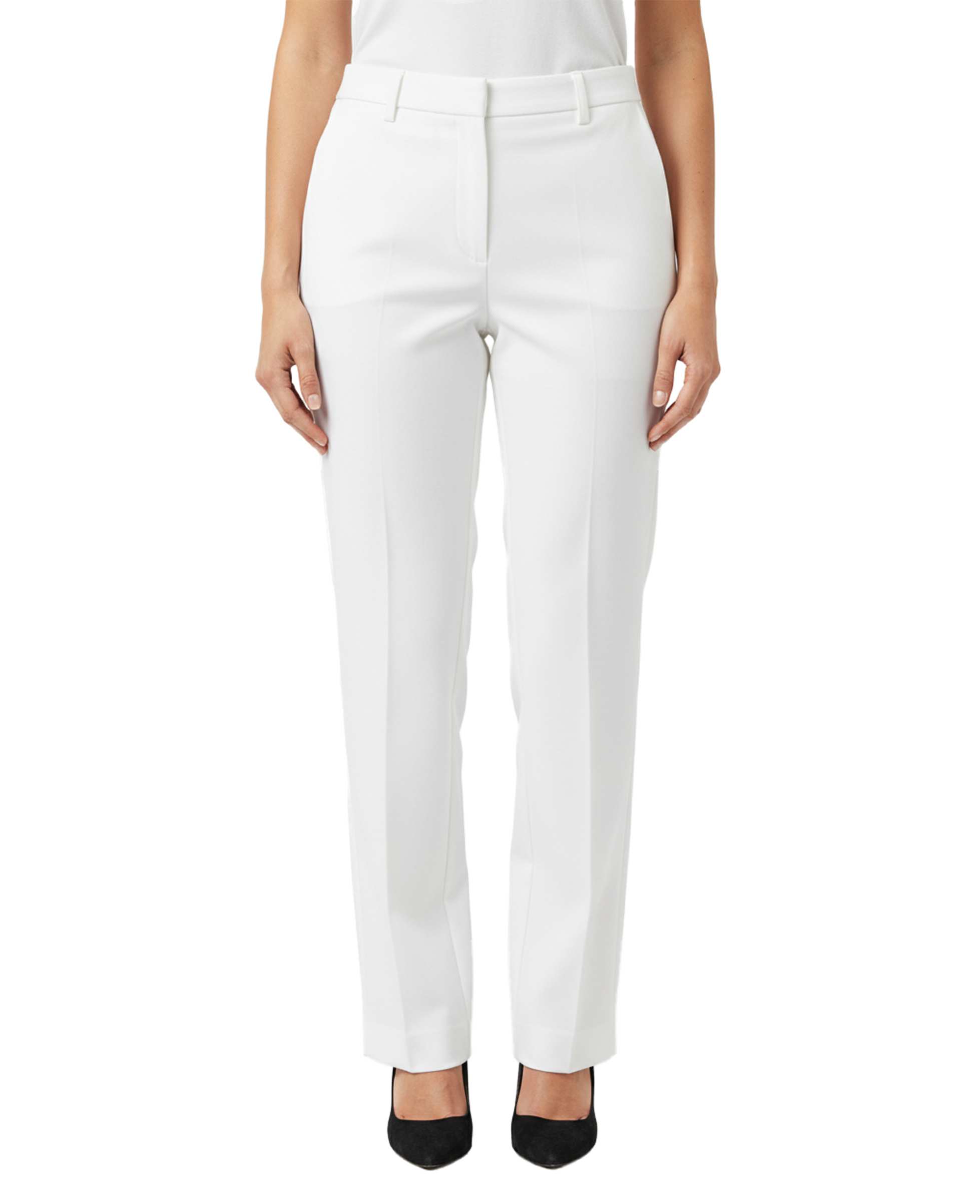 شلوار پارچه ای زنانه راسته سفید سین صاد Sin Saad مدل narian