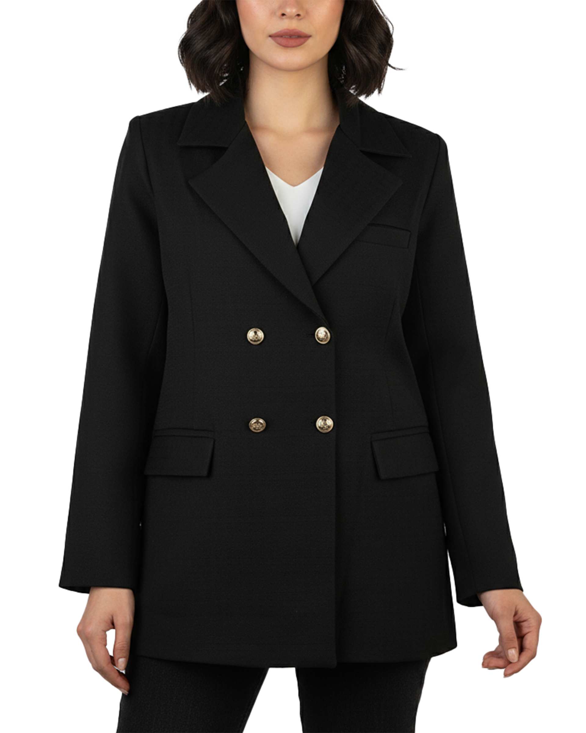 مانتو کتی زنانه مشکی سین صاد Sin Saad مدل سرو