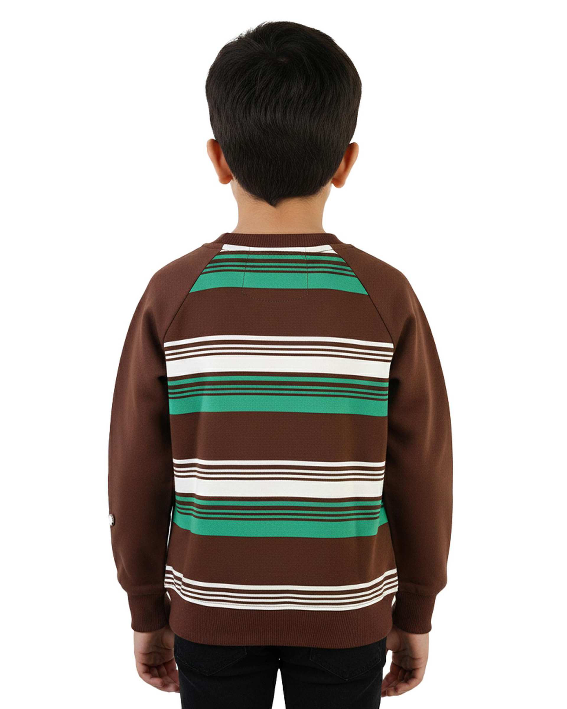 بلوز پسرانه قهوه ای سبز سارالی کیدز مدل 1978