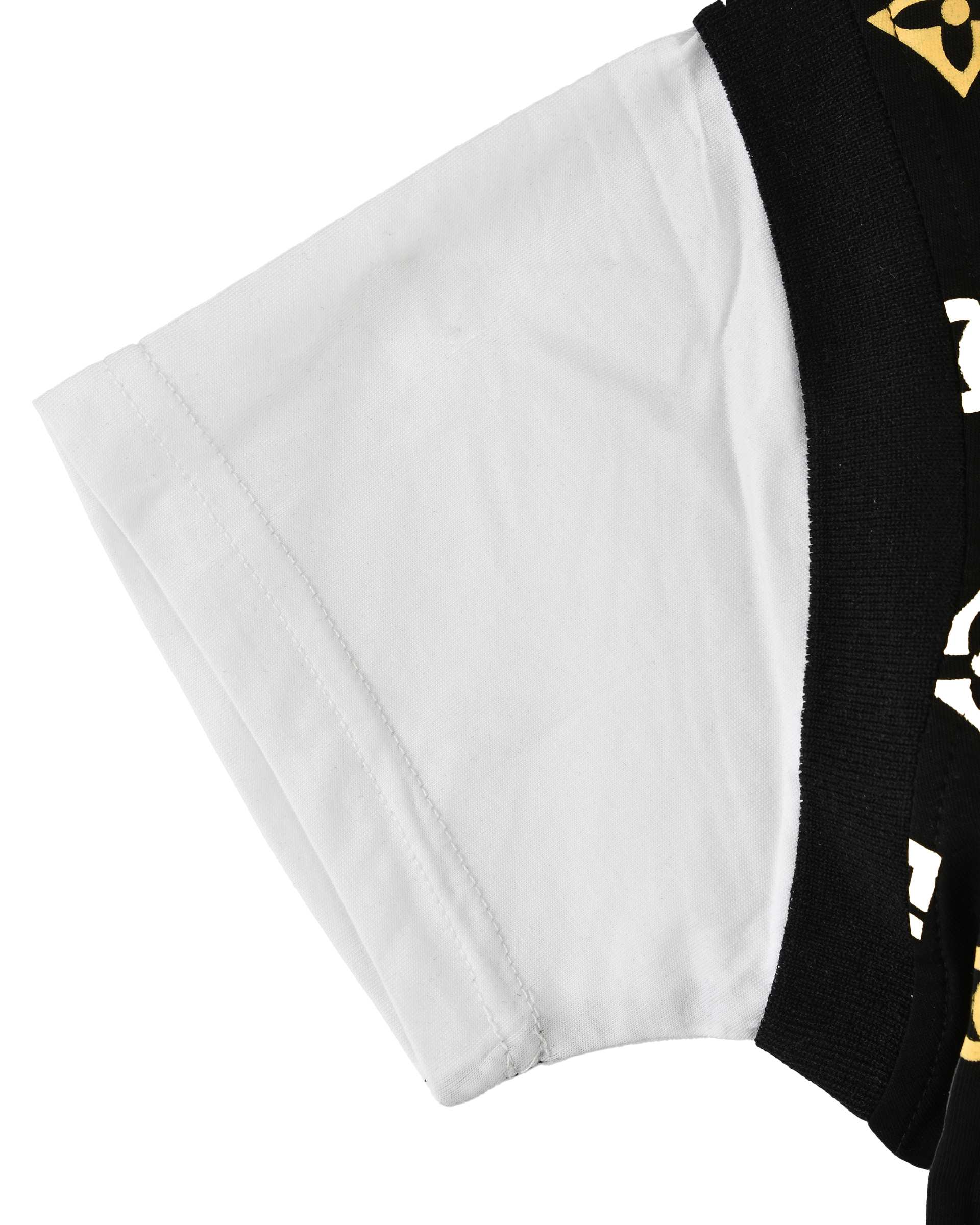 ست تی شرت و شلوارک پسرانه مشکی سارالی کیدز مدل Appl smile