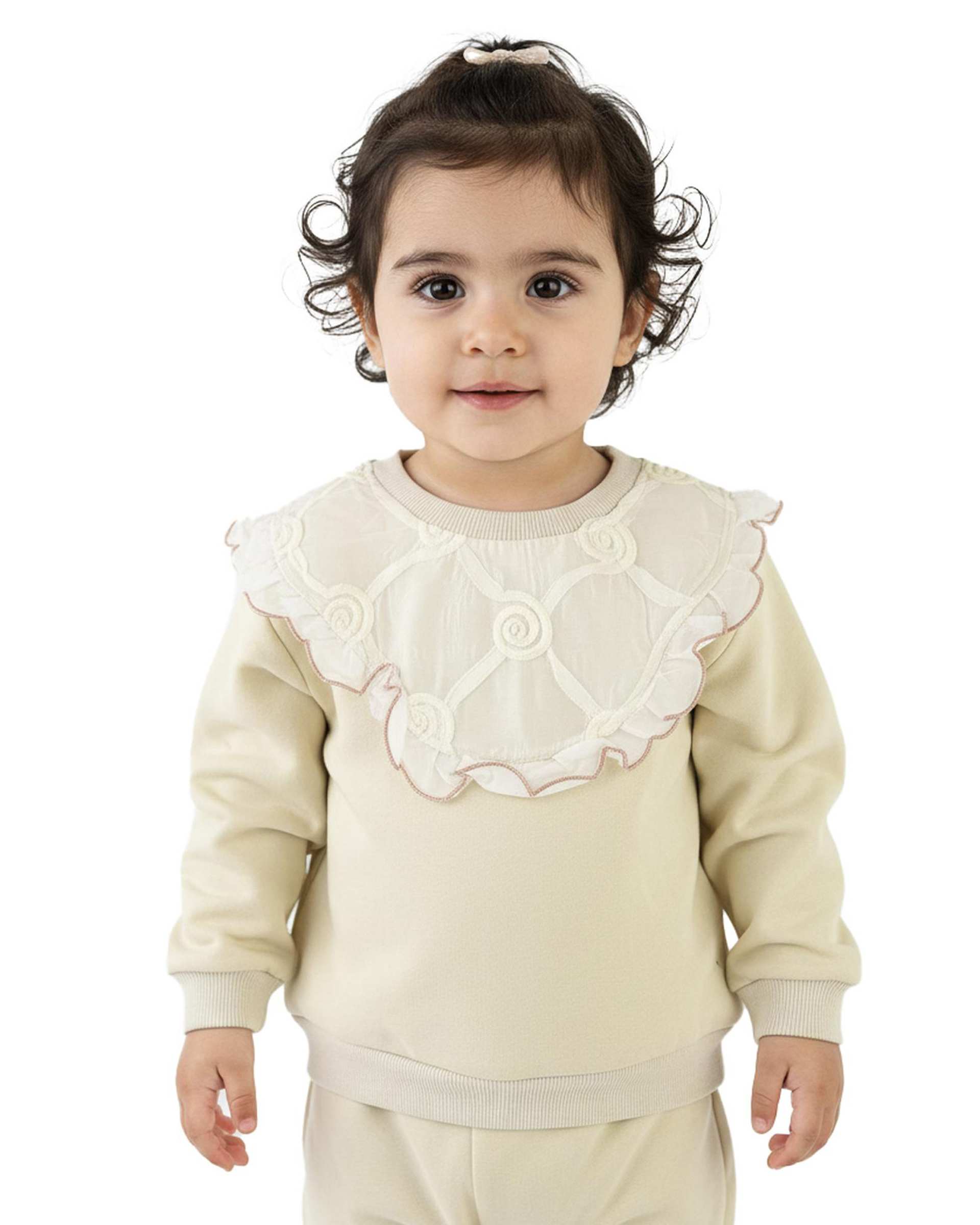 بلوز دخترانه سبز روشن سارالی کیدز طرح گل