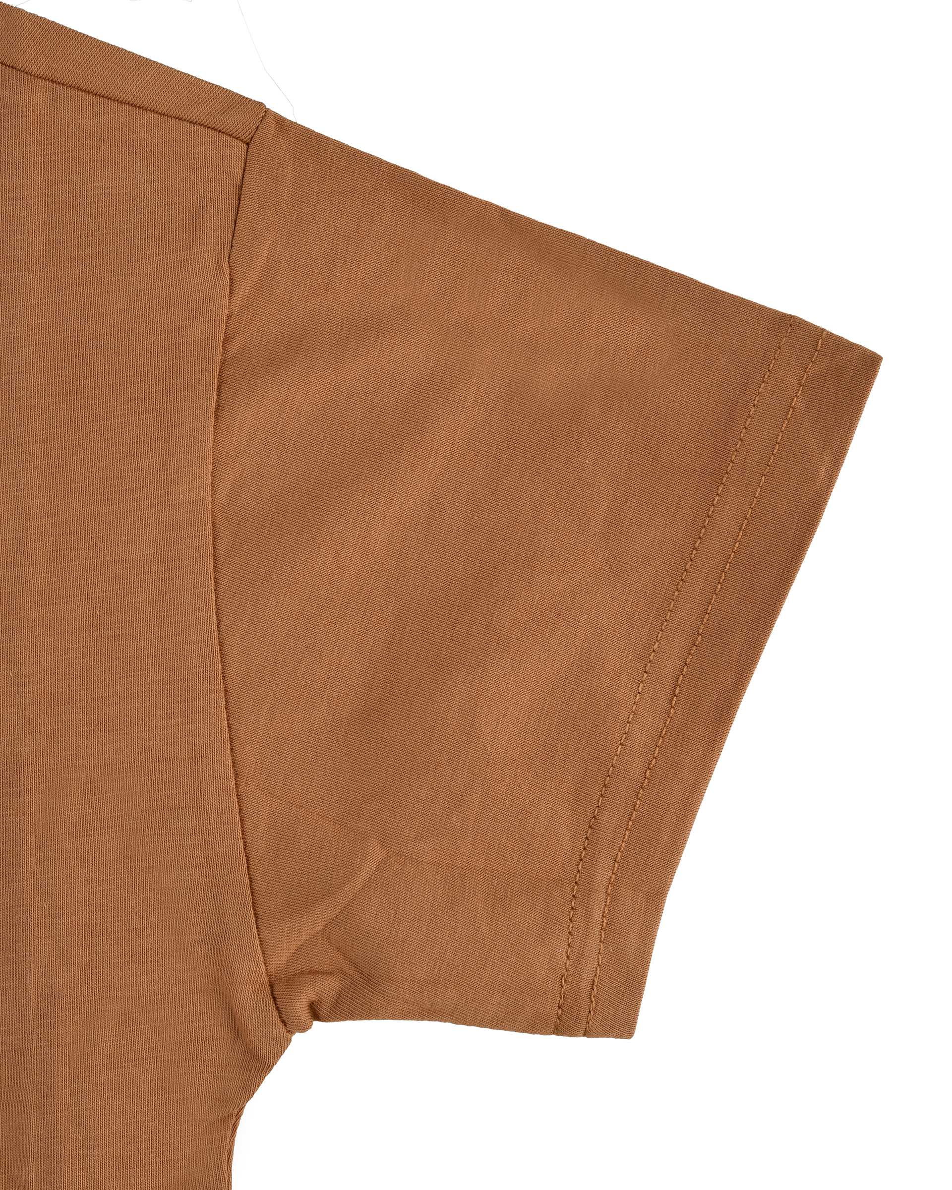 ست تیشرت و شلوارک جین پسرانه قهوه ای سارالی کیدز مدل دایناسور