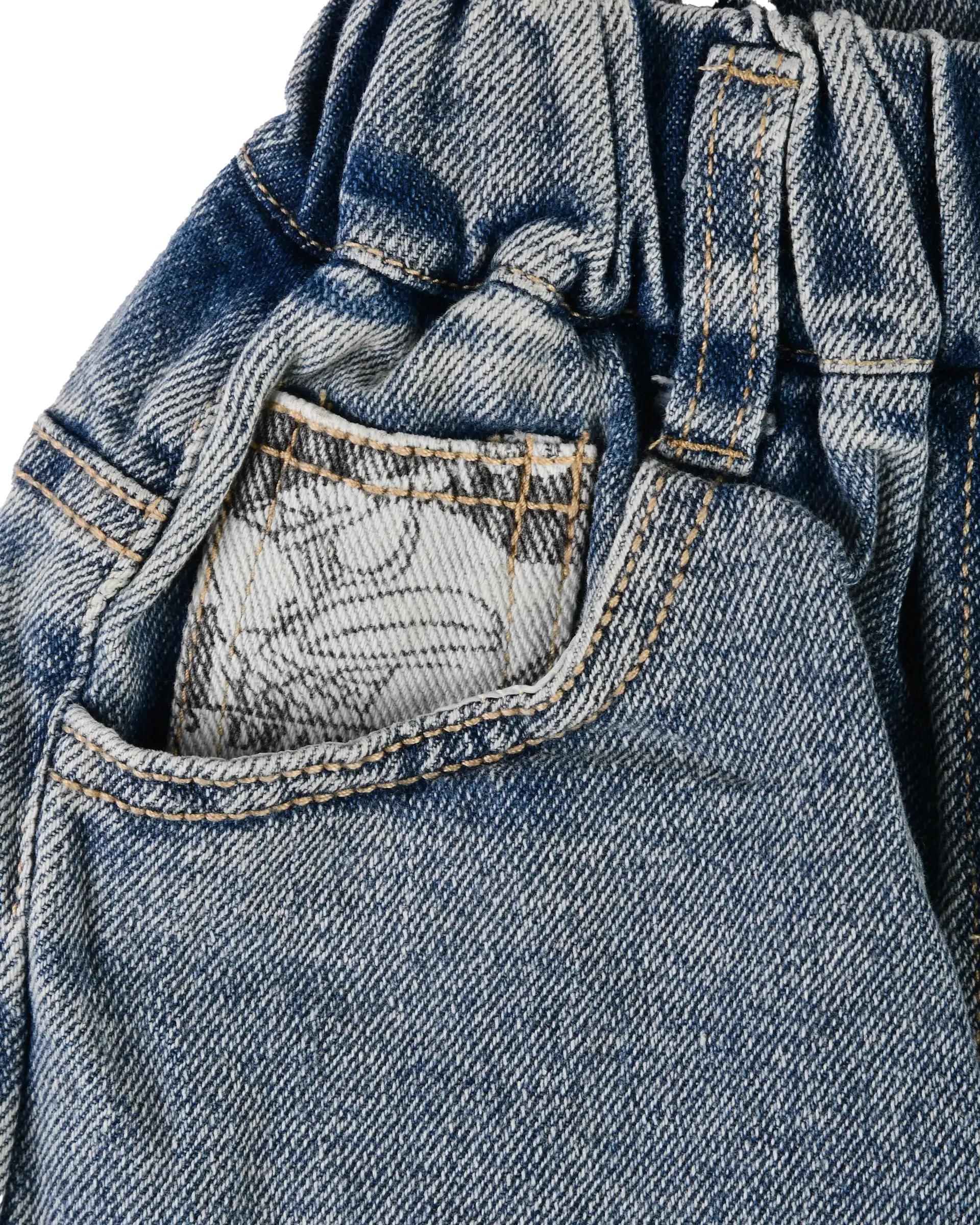 شلوار جین بچگانه مام استایل آبی سارالی کیدز