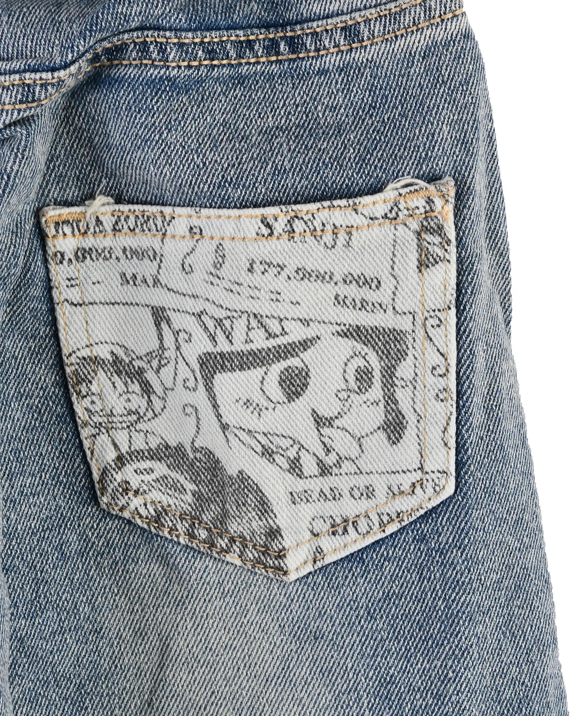 شلوار جین بچگانه مام استایل آبی سارالی کیدز