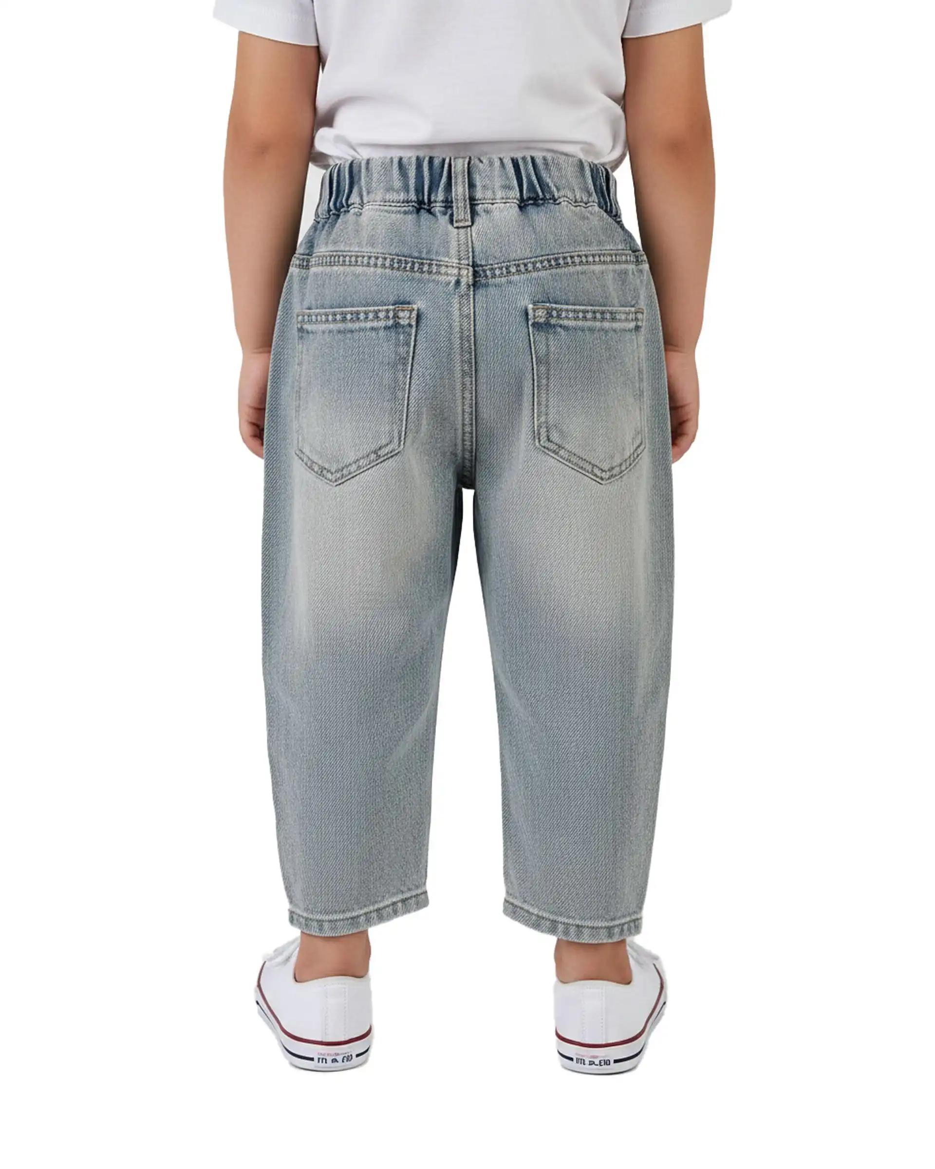 شلوار جین بچگانه زاپ دار مام استایل آبی سارالی کیدز