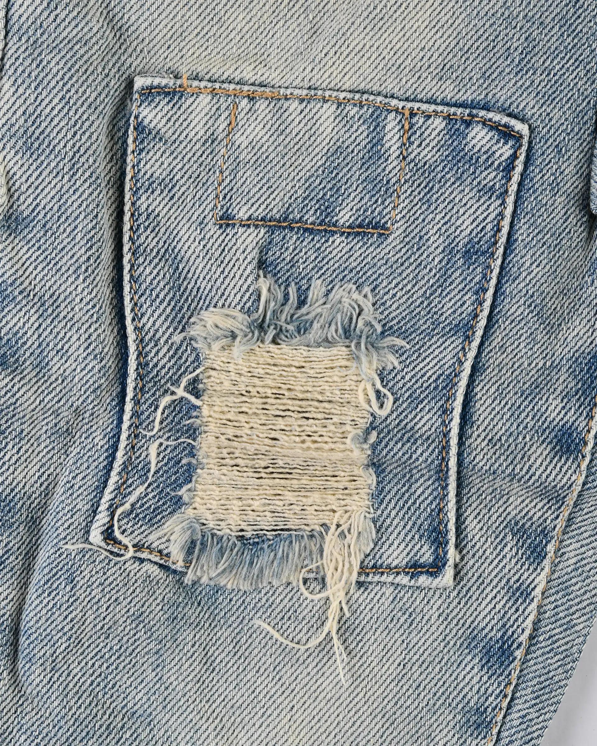 شلوار جین بچگانه زاپ دار مام استایل آبی سارالی کیدز