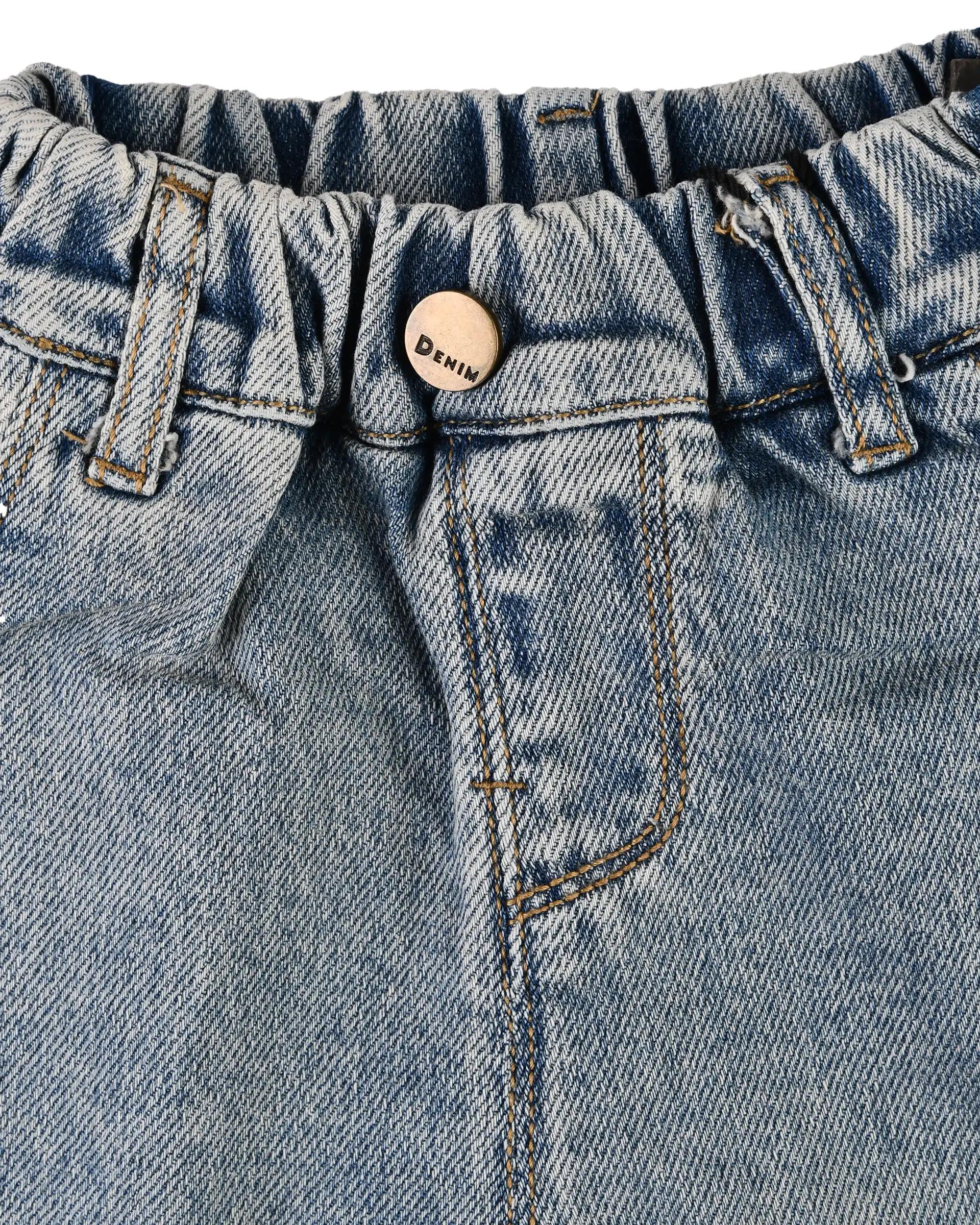 شلوار جین بچگانه مام استایل آبی سارالی کیدز مدل YMG