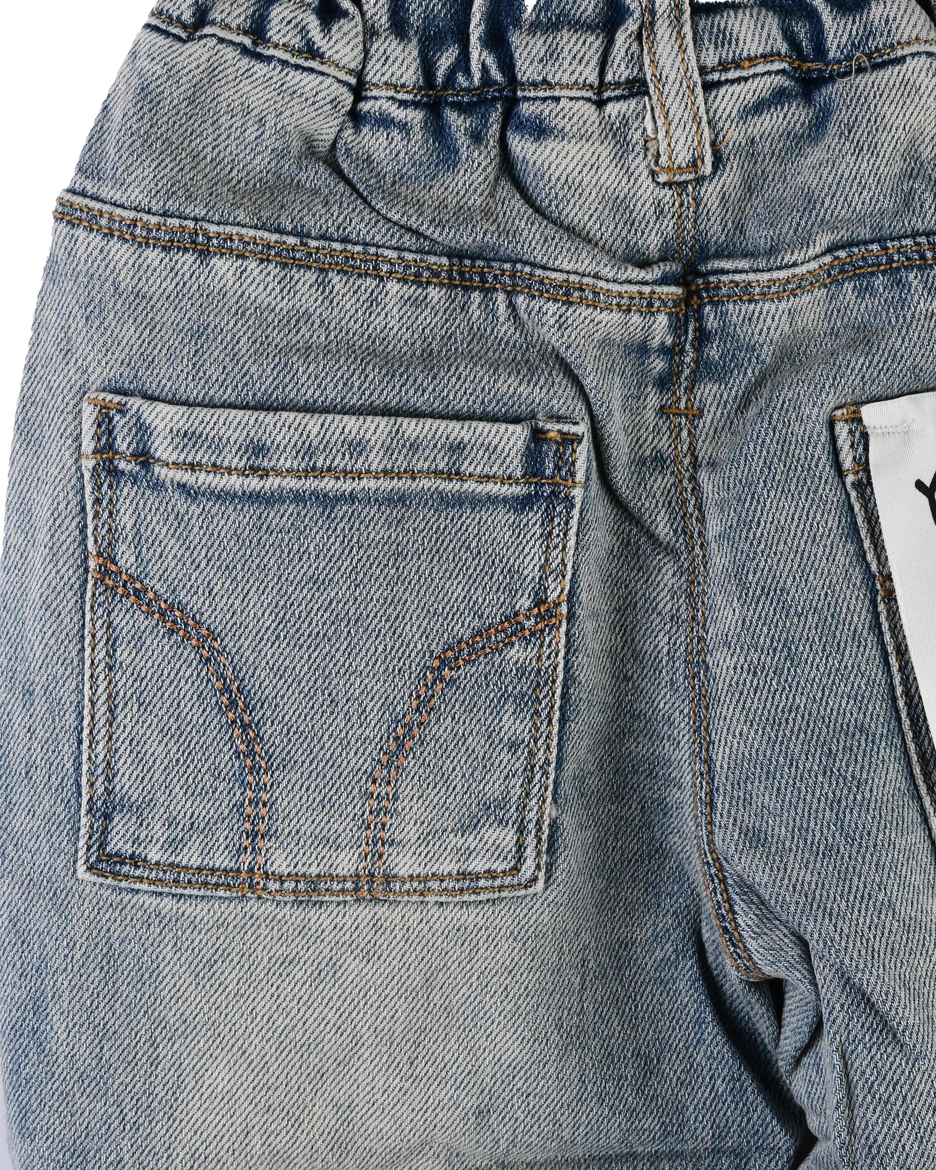 شلوار جین بچگانه مام استایل آبی سارالی کیدز مدل YMG