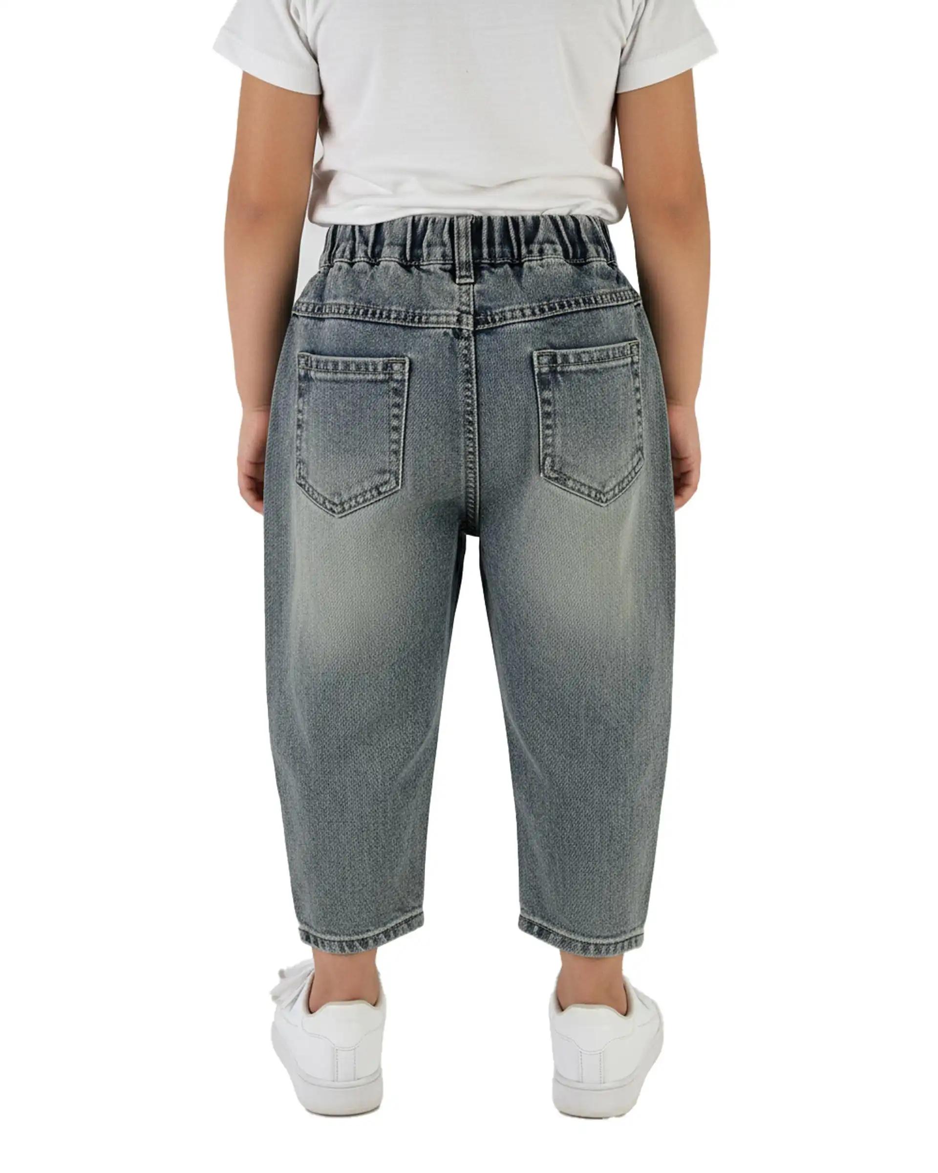 شلوار جین بچگانه مام استایل آبی سارالی کیدز مدل Smile