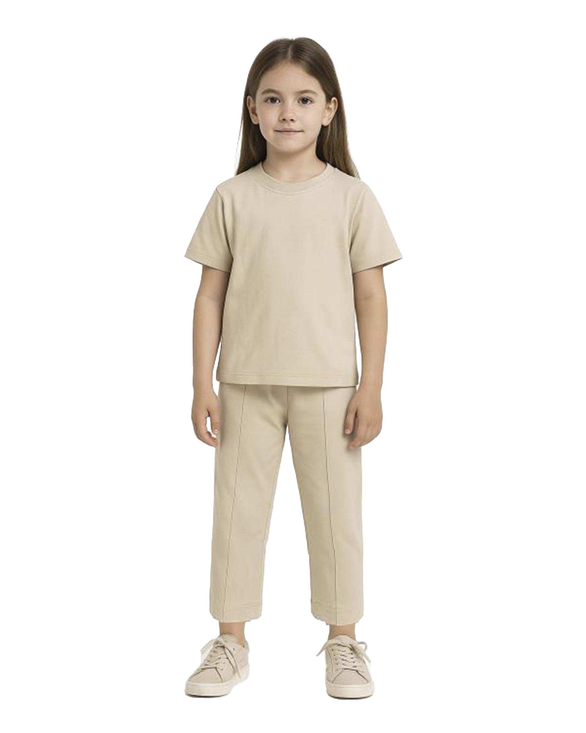 ست تیشرت و شلوار دخترانه کرم مادر Madar مدل Ravin