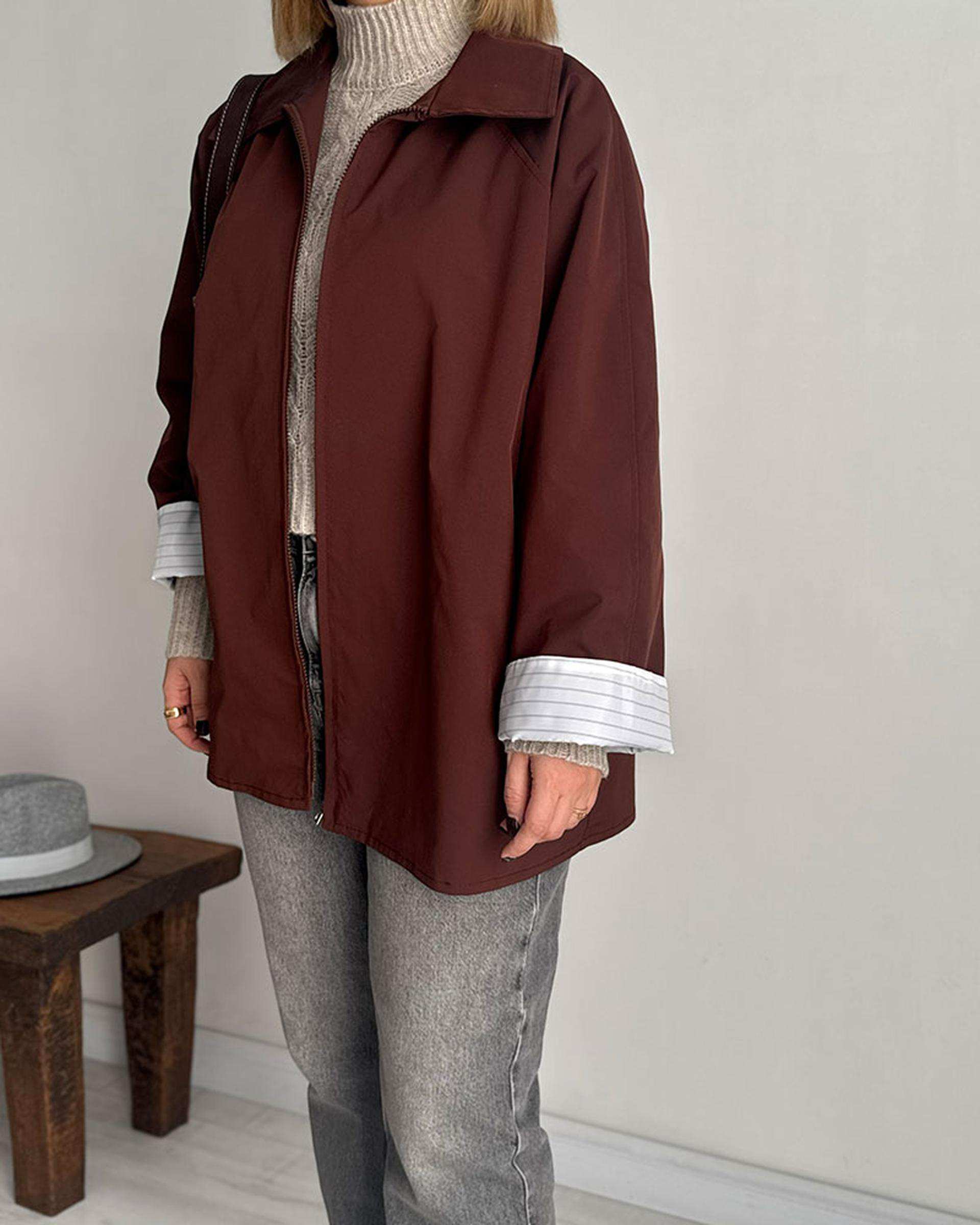 ترنچ کت زنانه قد 75 قهوه ای نگار ندایی Negar Nedaei مدل fly