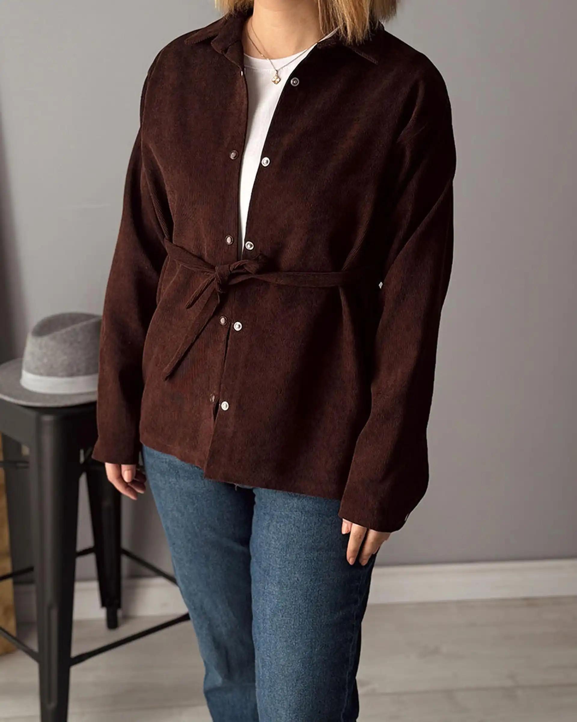 شومیز زنانه کتی قهوه ای نگار ندایی Negar Nedae مدل Hope