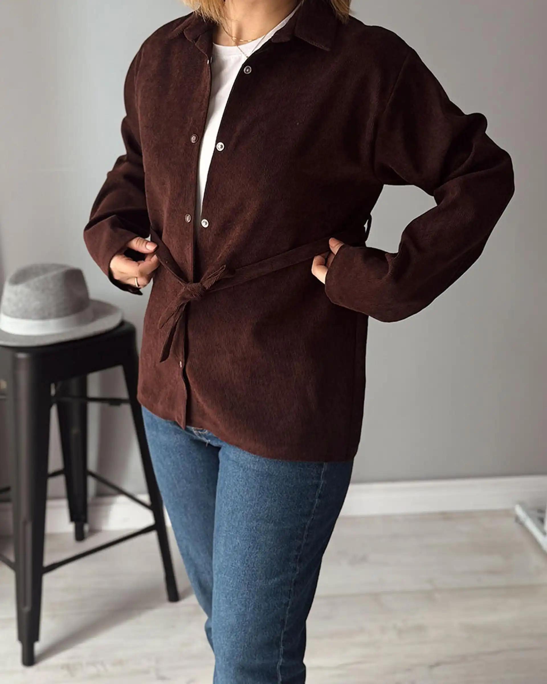 شومیز زنانه کتی قهوه ای نگار ندایی Negar Nedae مدل Hope