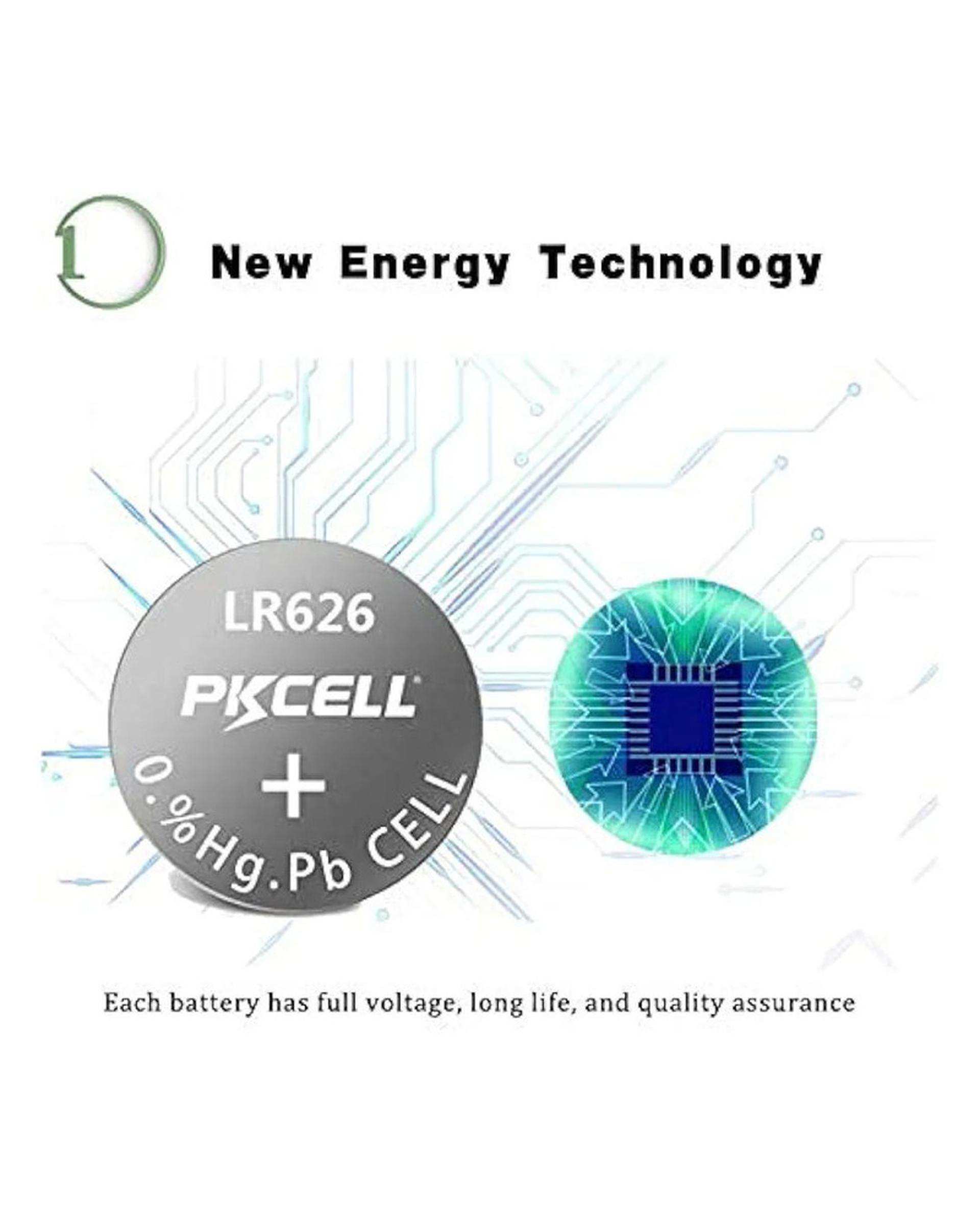 باتری ساعت پی کی سل Pkcell مدل AG4 LR626 بسته 10 عددی