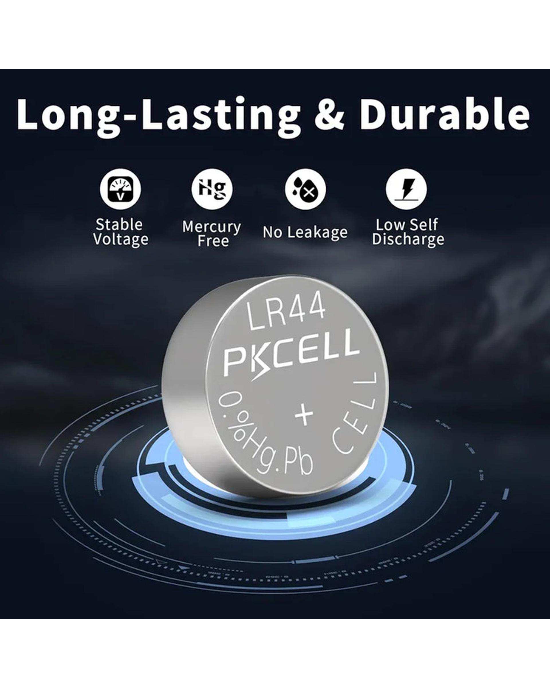 باتری ساعت پی کی سل Pkcell مدل AG13 LR44 بسته 20 عددی