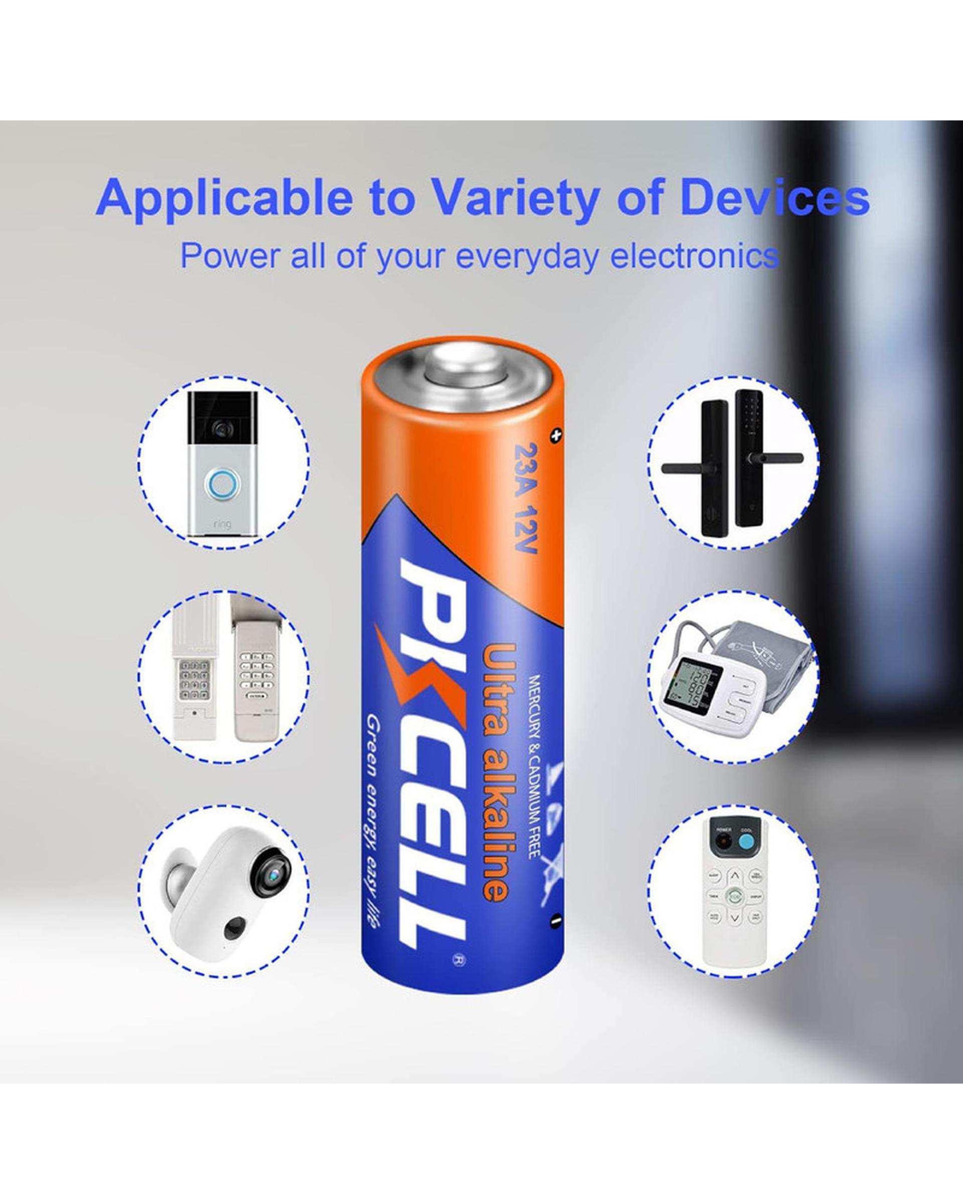 باتری 23A پی کی سل Pkcell مدل Alkaline 12V 23A MN21 VR22 L1028 بسته 20 عددی