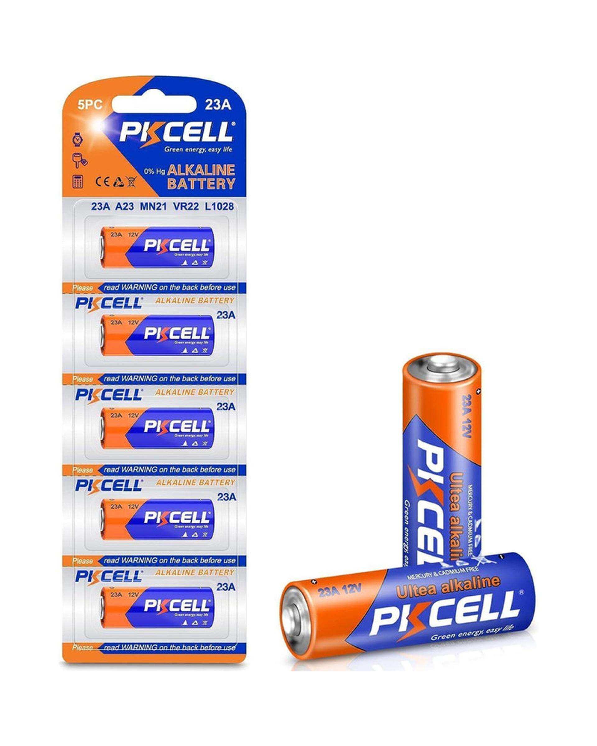 باتری 23A پی کی سل Pkcell مدل Alkaline 12V 23A MN21 VR22 L1028 بسته 20 عددی