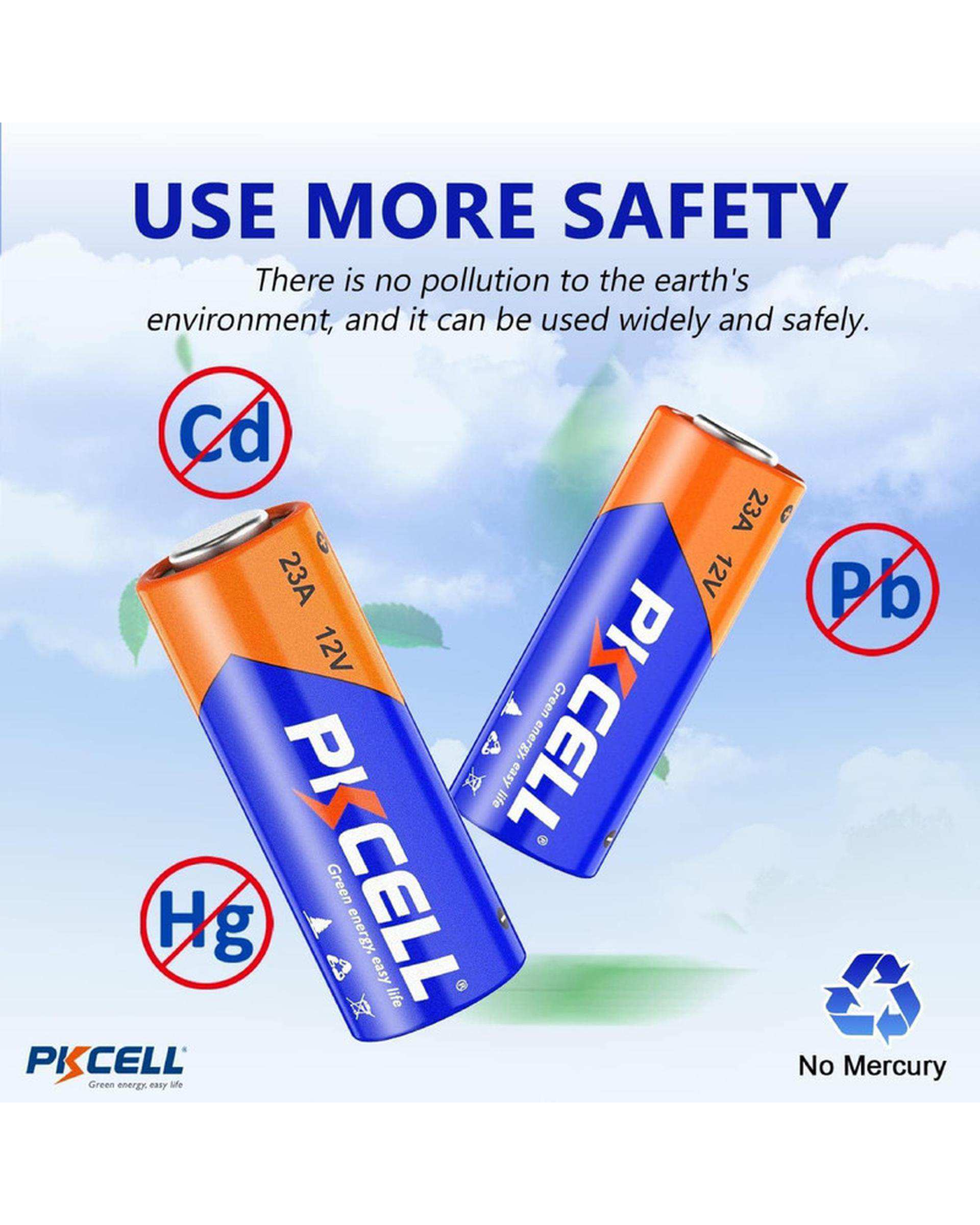 باتری 23A پی کی سل Pkcell مدل Alkaline 12V 23A MN21 VR22 L1028 بسته 20 عددی