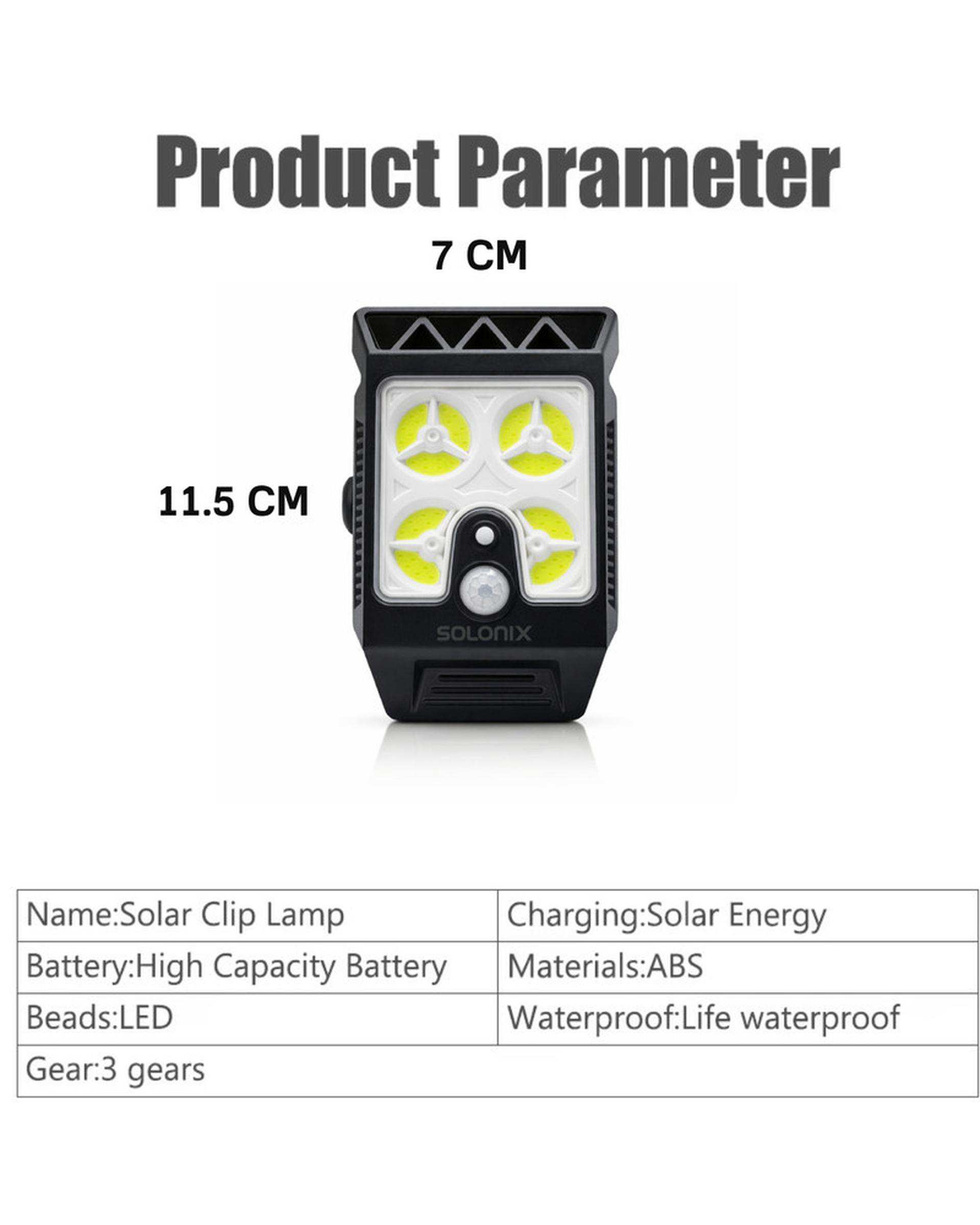 چراغ پارکی خورشیدی سولونیکس Solonix مدل کلیپسی کد YX-671C