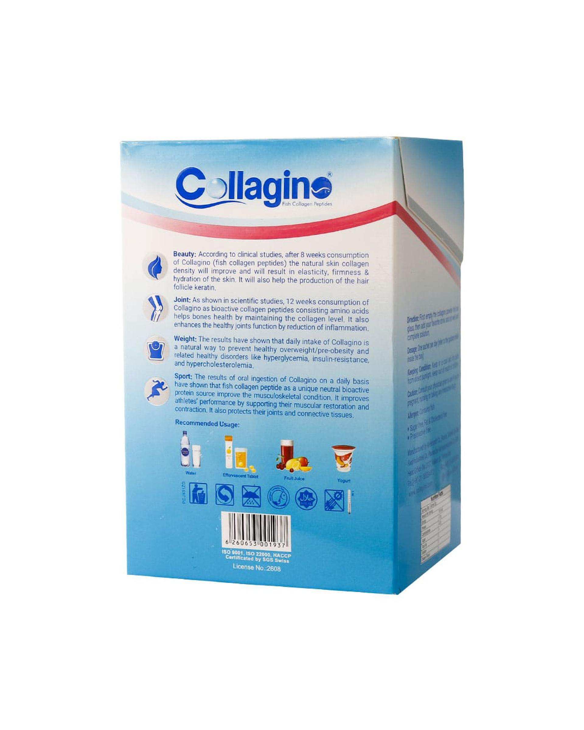 ساشه پودر کلاژن کلاژینو بسته 30 عددی